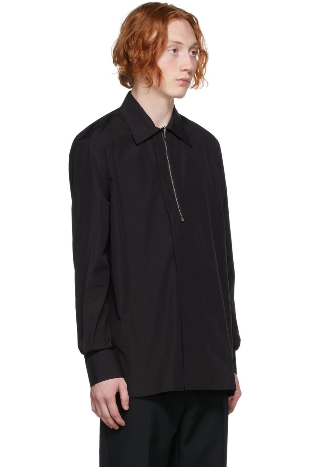 Givenchy MM Williams Givenchy black Zip asymmetrical shirt 39 boxy Size US M / EU 48-50 / 2 - 16 Thumbnail