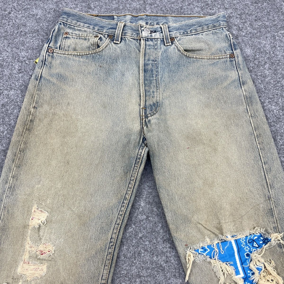Levi's × Vintage Distressed Levi's 501 Faded Jeans -wc171 Size US 30 / EU 46 - 5 Thumbnail
