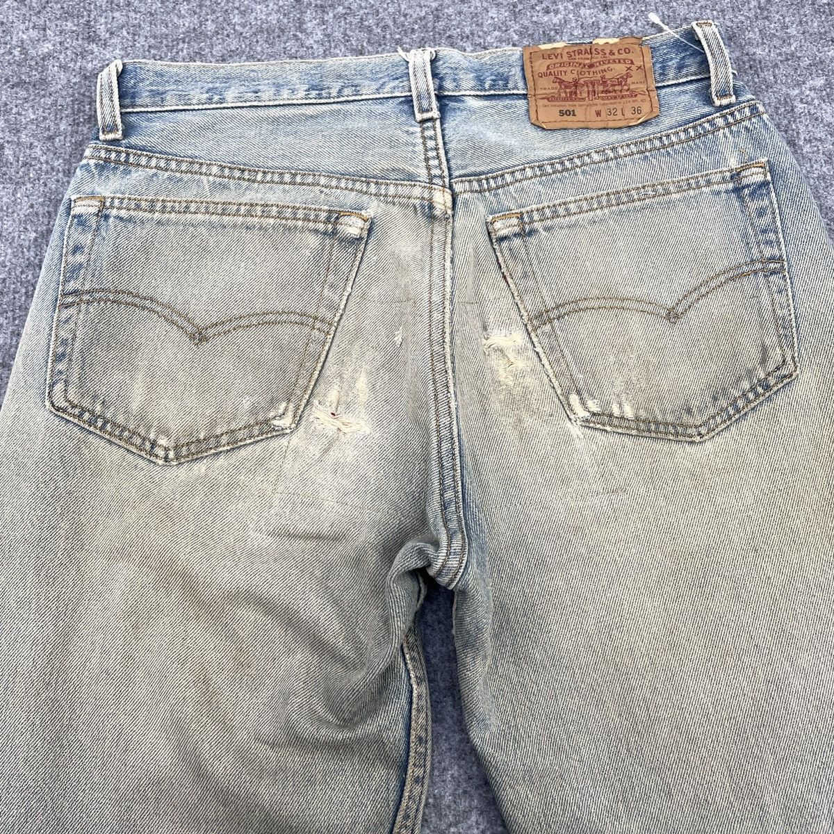 Levi's × Vintage Distressed Levi's 501 Faded Jeans -wc171 Size US 30 / EU 46 - 4 Thumbnail
