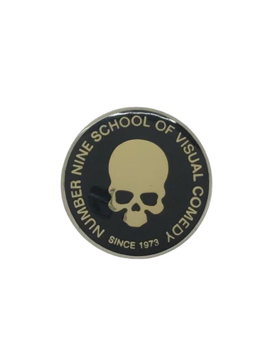 Number (N)ine "SCHOOL OF VISUAL COMEDY" Skull Logo Pin Size ONE SIZE - 1 Thumbnail