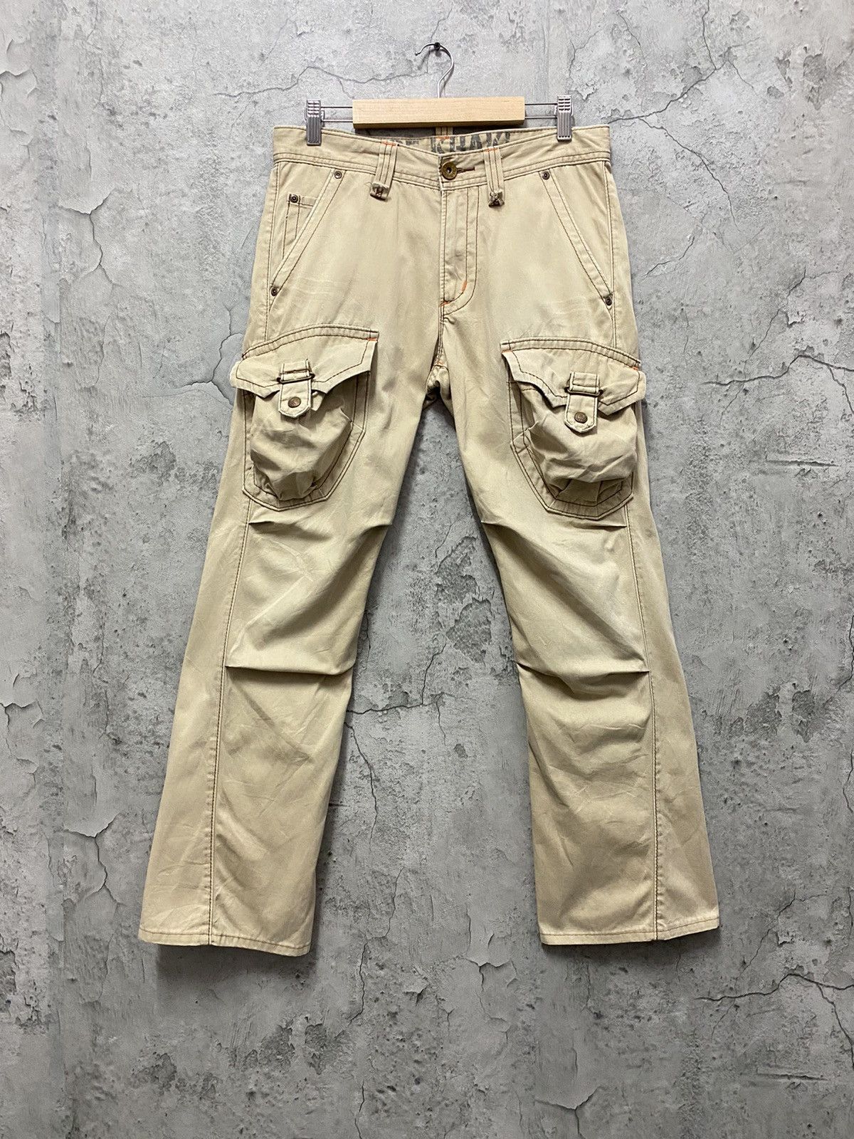 image of Vintage Edwin 505 Japan Cargo Tactical Bush Flared Pants, Men's (Size 30)
