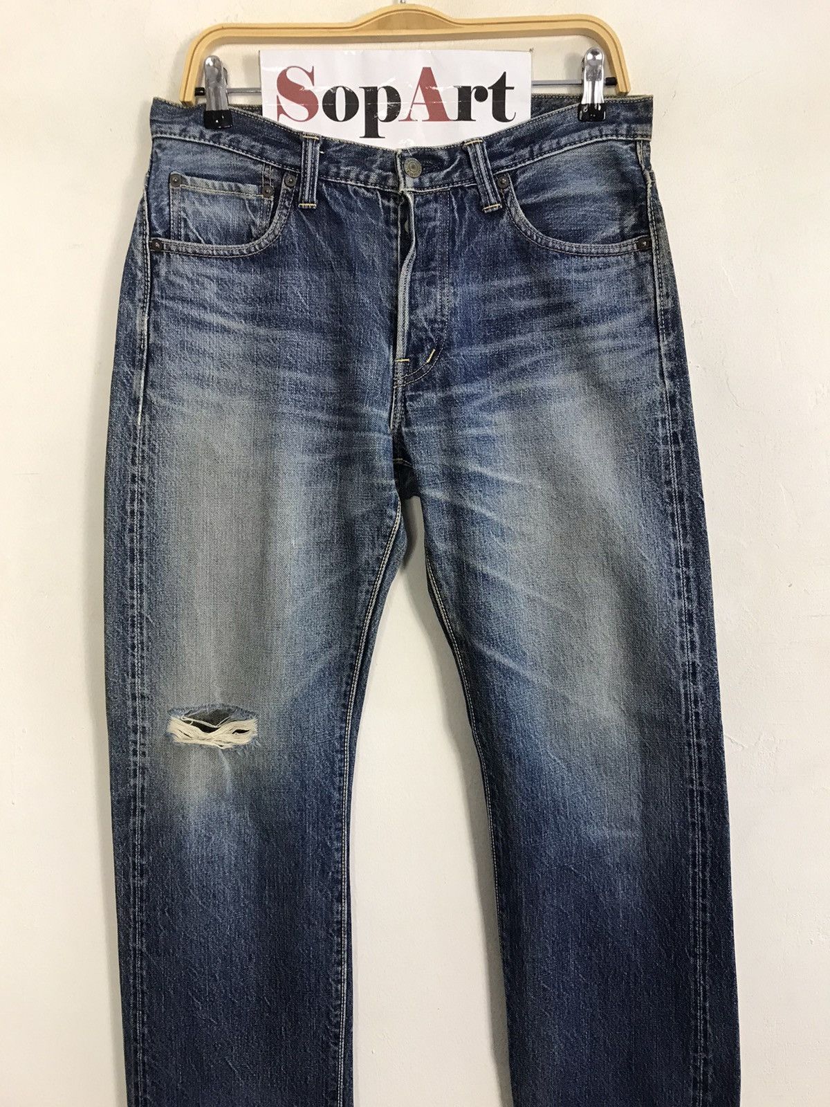 Japanese Brand × URBAN RESEARCH DOORS Vintage Urban Research Selvedge Distressed Denim Jeans Size US 32 / EU 48 - 3 Thumbnail
