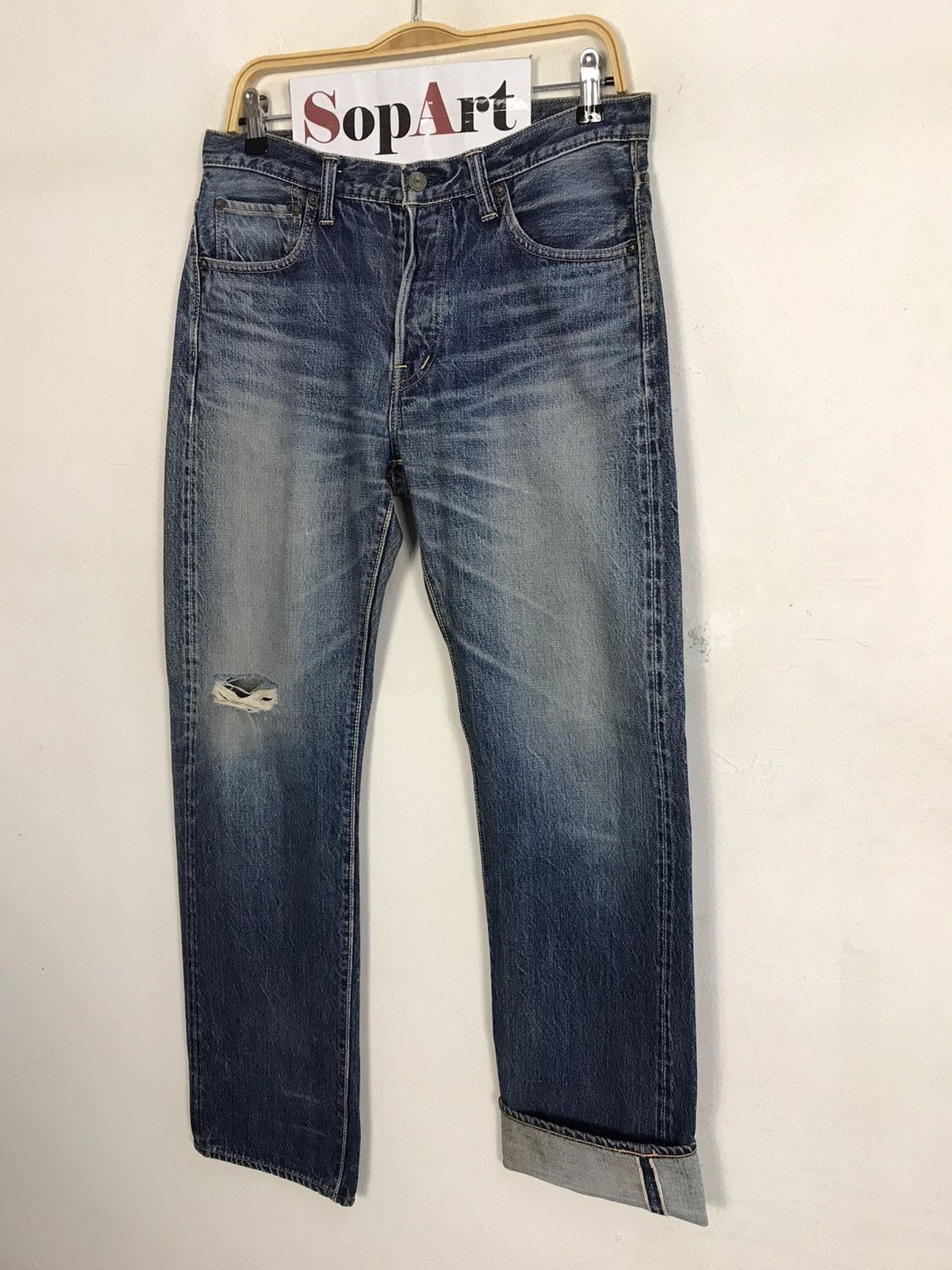 Japanese Brand × URBAN RESEARCH DOORS Vintage Urban Research Selvedge Distressed Denim Jeans Size US 32 / EU 48 - 4 Thumbnail