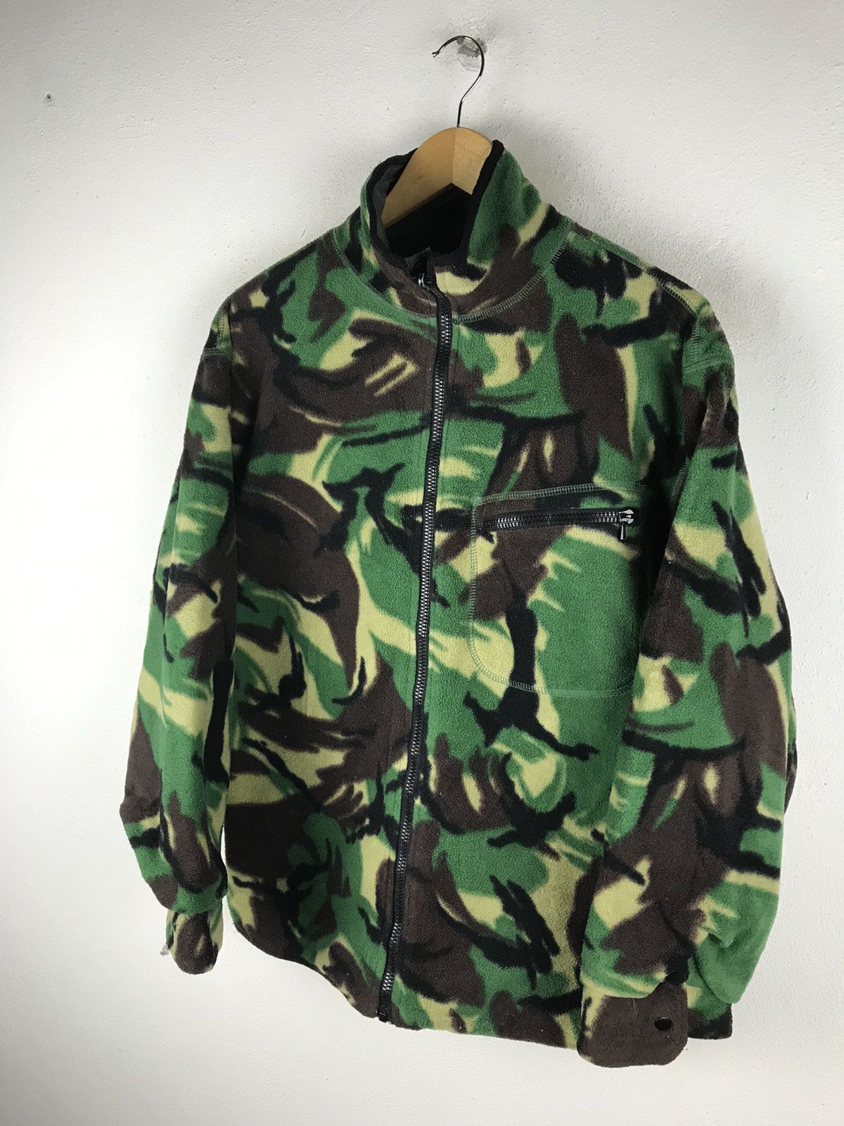 Vintage GO WEST MILITARY FLEECE JACKET RIRI ZIPPER Size US S / EU 44-46 / 1 - 5 Thumbnail
