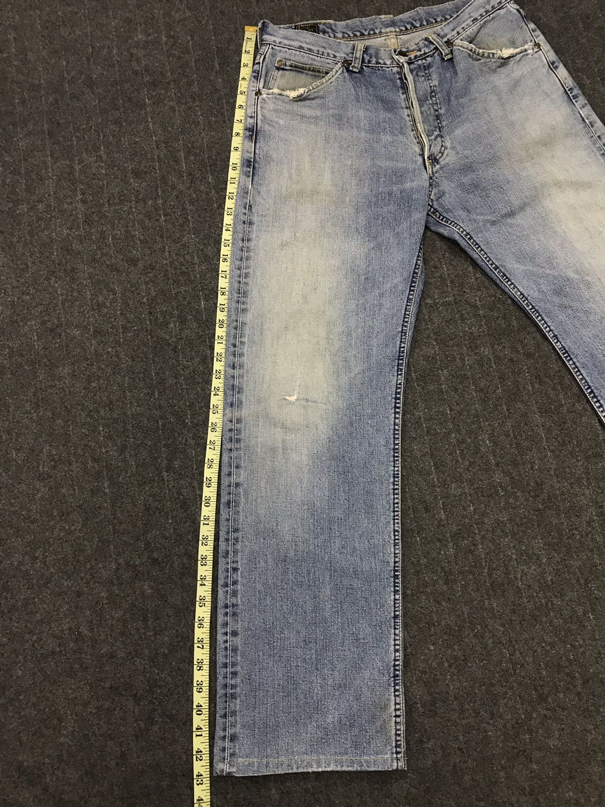 Lee Vintage Lee Distressed Selvedge Denim Jeans Size US 32 / EU 48 - 21 Thumbnail