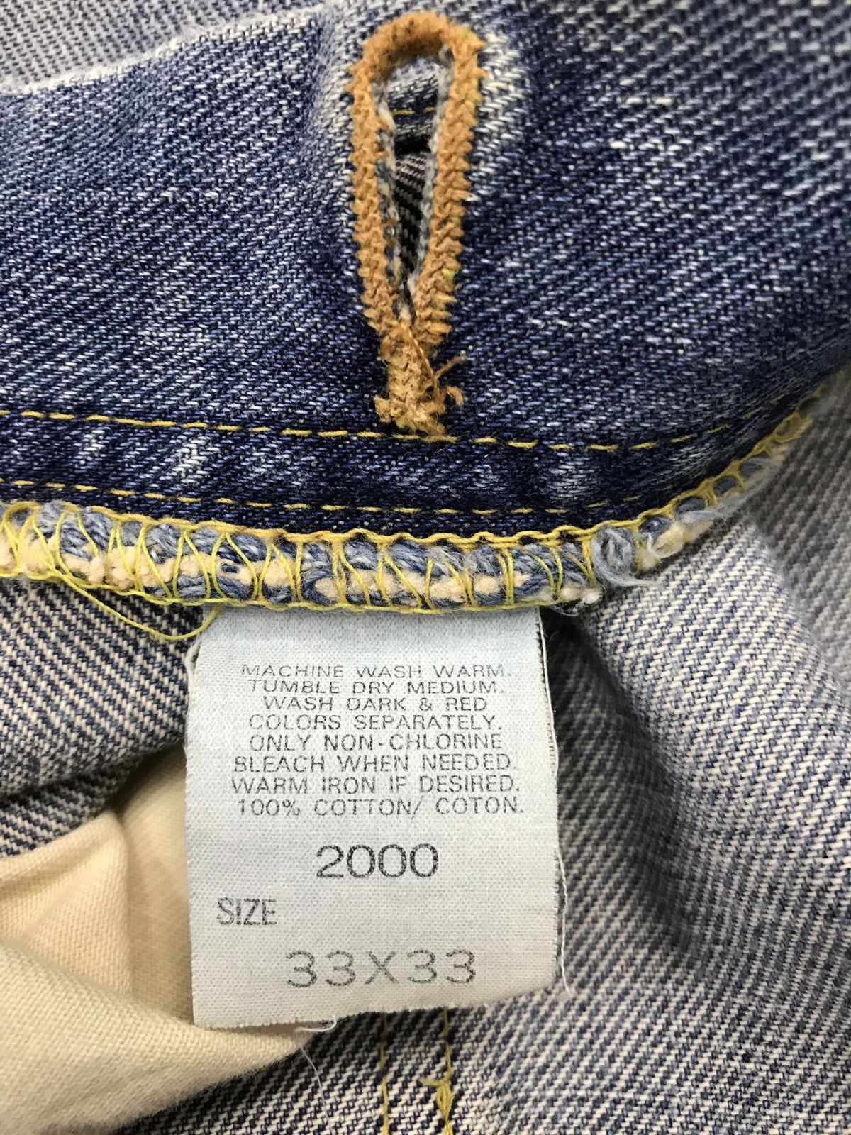 Lee Vintage Lee Distressed Selvedge Denim Jeans Size US 32 / EU 48 - 15 Thumbnail
