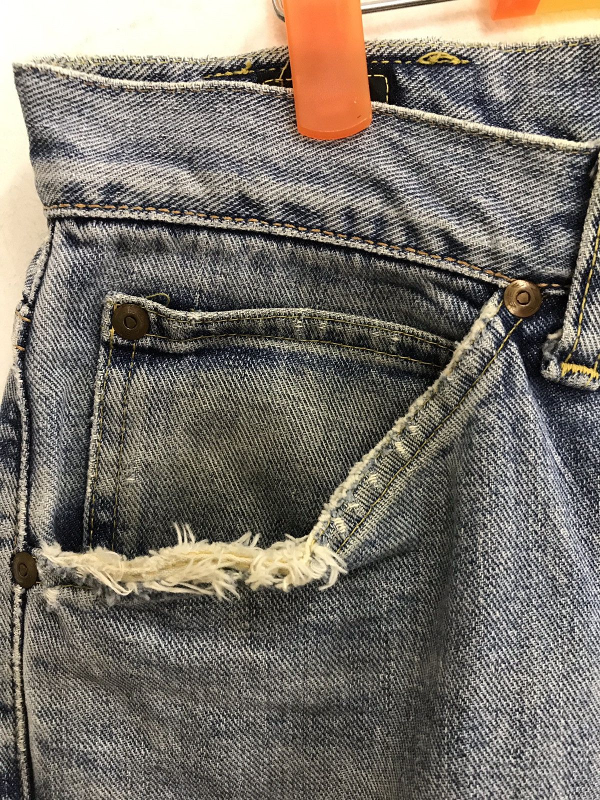 Lee Vintage Lee Distressed Selvedge Denim Jeans Size US 32 / EU 48 - 7 Thumbnail