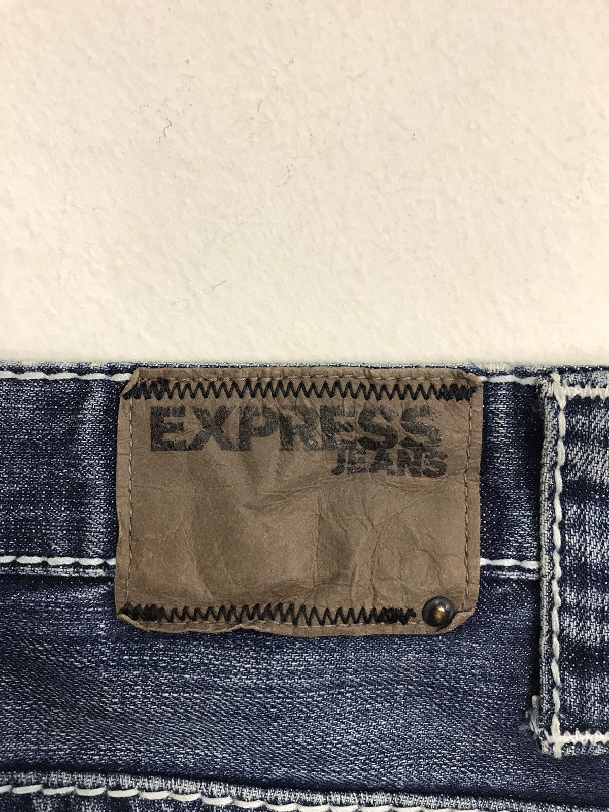 Express Vintage Express Jeans Boocut Distressed Design Size US 32 / EU 48 - 14 Thumbnail