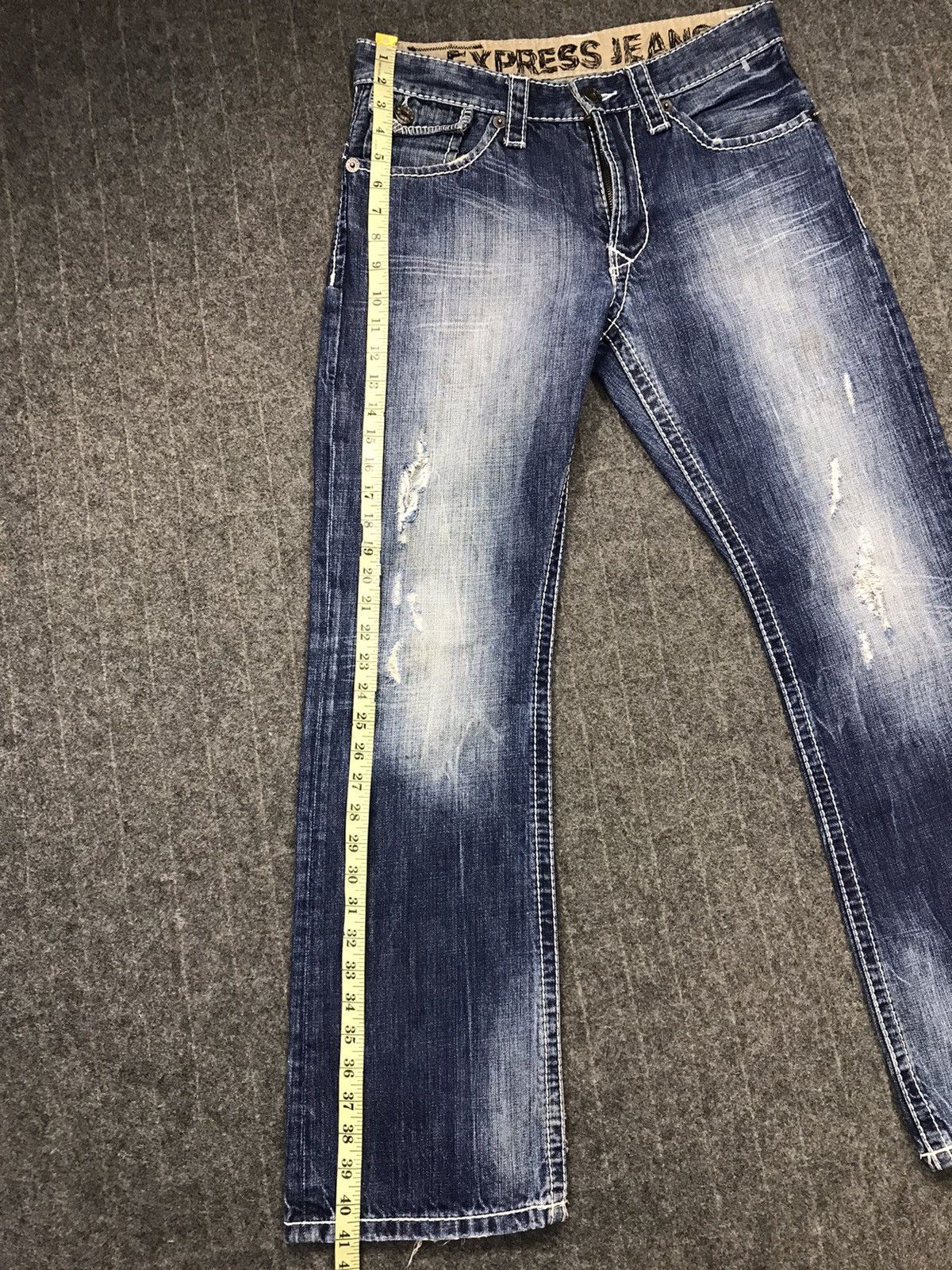 Express Vintage Express Jeans Boocut Distressed Design Size US 32 / EU 48 - 21 Thumbnail