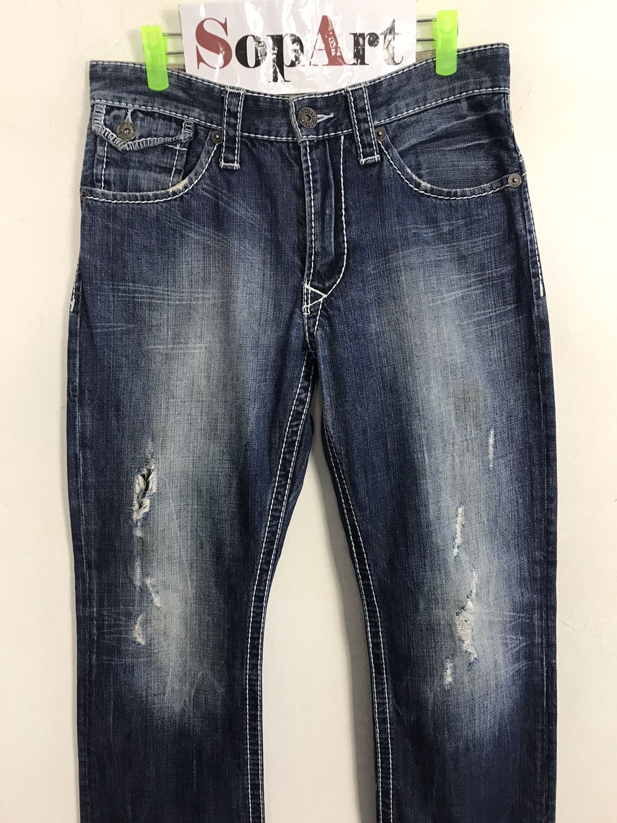 Express Vintage Express Jeans Boocut Distressed Design Size US 32 / EU 48 - 3 Thumbnail