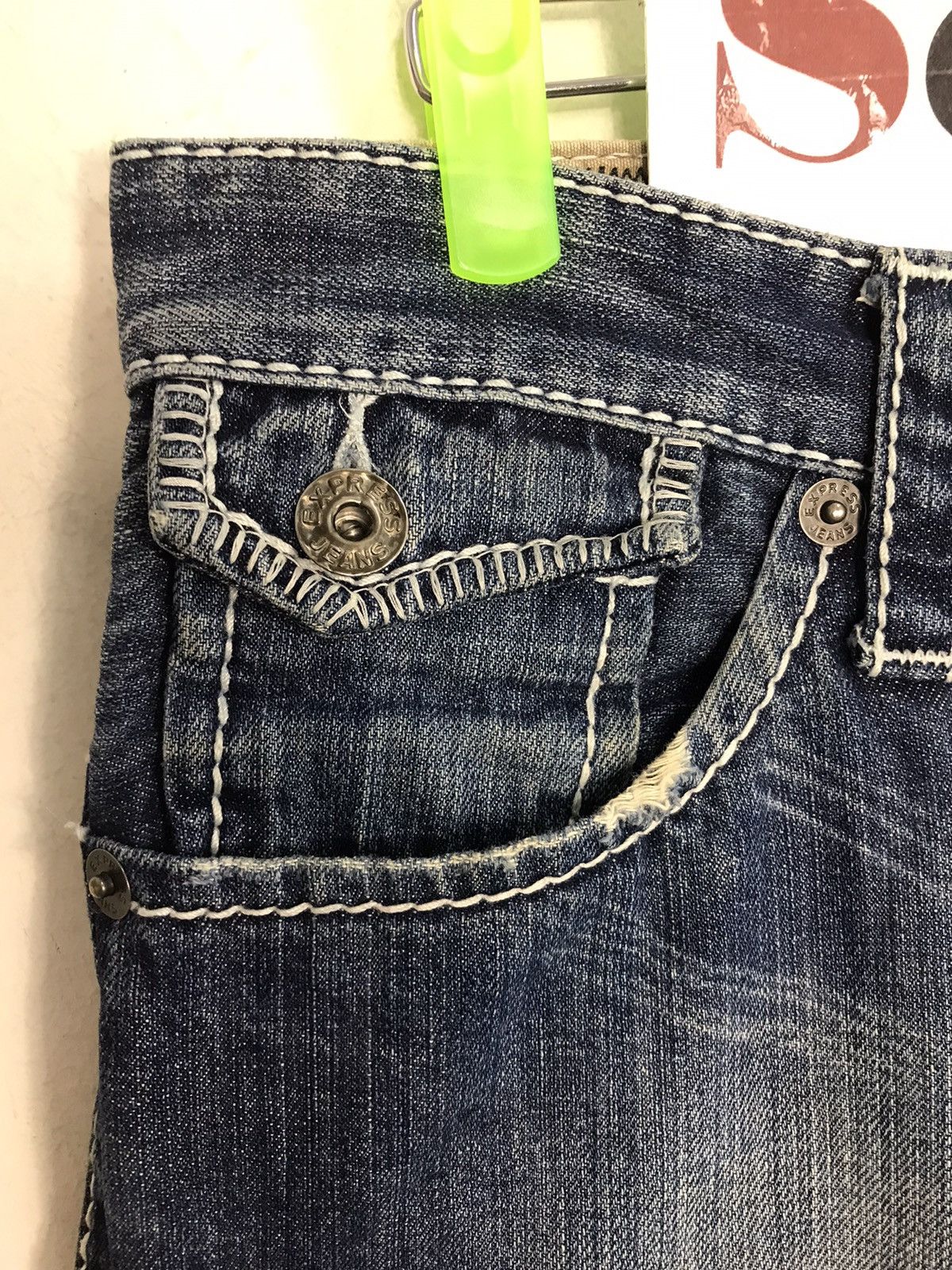Express Vintage Express Jeans Boocut Distressed Design Size US 32 / EU 48 - 7 Thumbnail