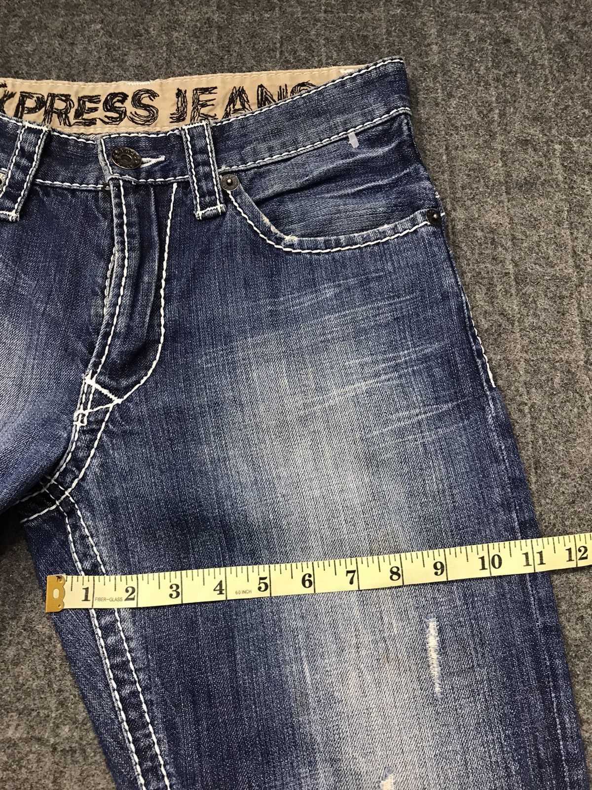 Express Vintage Express Jeans Boocut Distressed Design Size US 32 / EU 48 - 19 Thumbnail