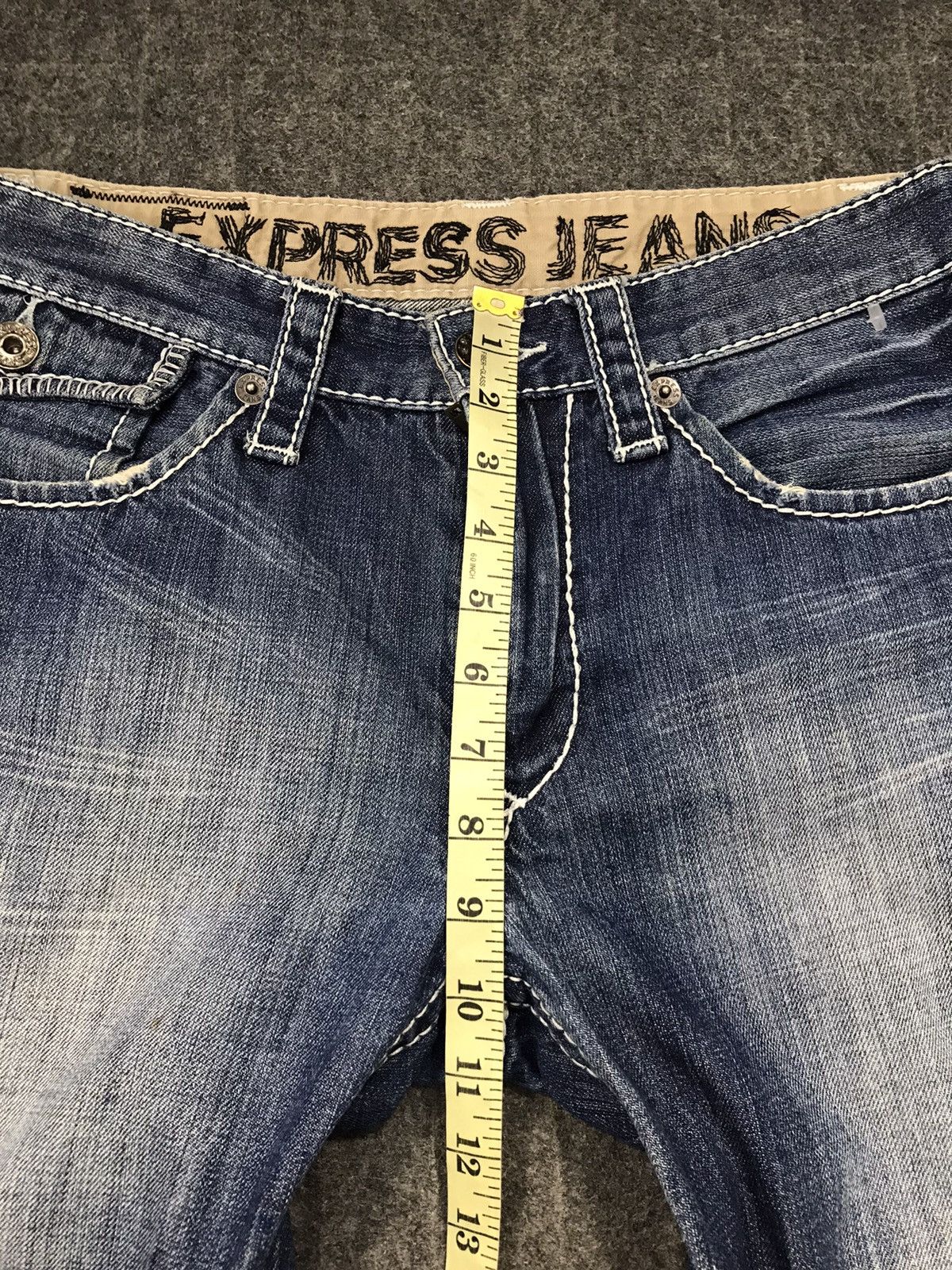 Express Vintage Express Jeans Boocut Distressed Design Size US 32 / EU 48 - 18 Thumbnail