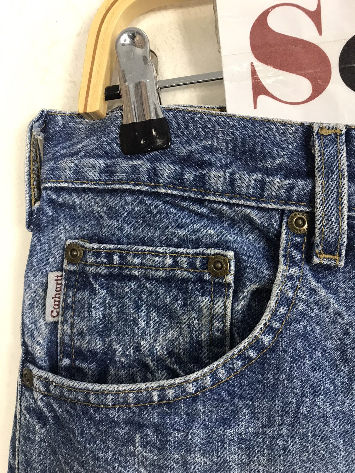 Carhartt Carhartt Denim Jeans Workwear Zipper Design Size US 32 / EU 48 - 10 Thumbnail