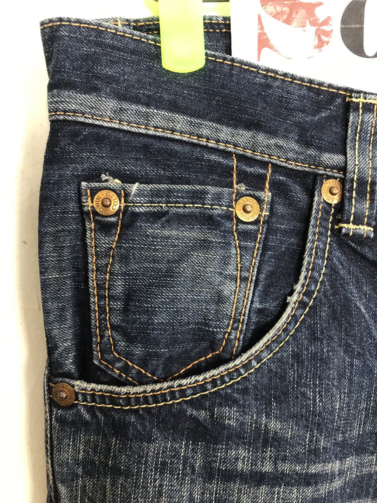 Edwin × Japanese Brand × Vintage Vintage Edwin W-Inds Indigo Denim Jeans Size US 31 - 6 Thumbnail