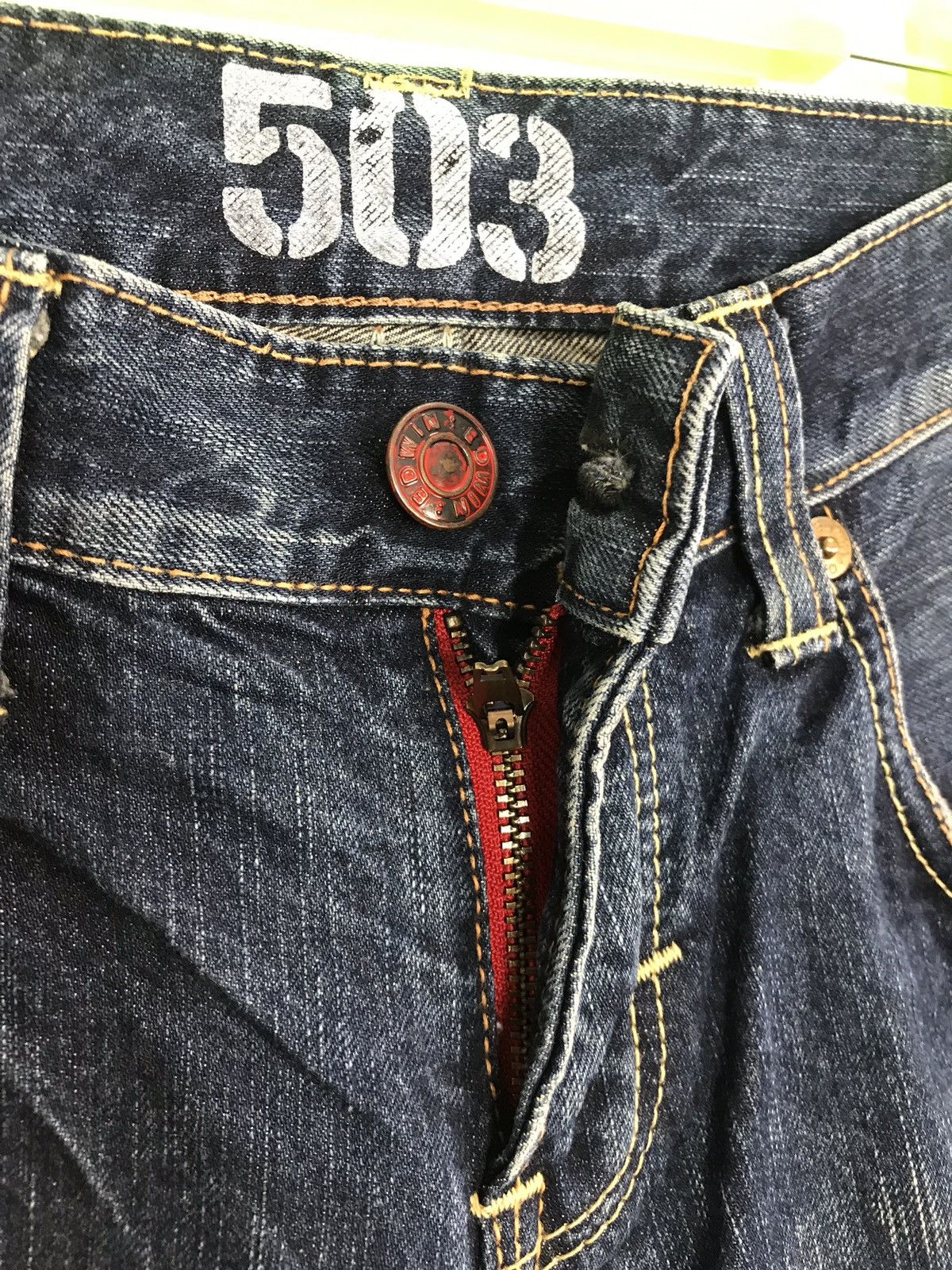 Edwin × Japanese Brand × Vintage Vintage Edwin W-Inds Indigo Denim Jeans Size US 31 - 7 Thumbnail