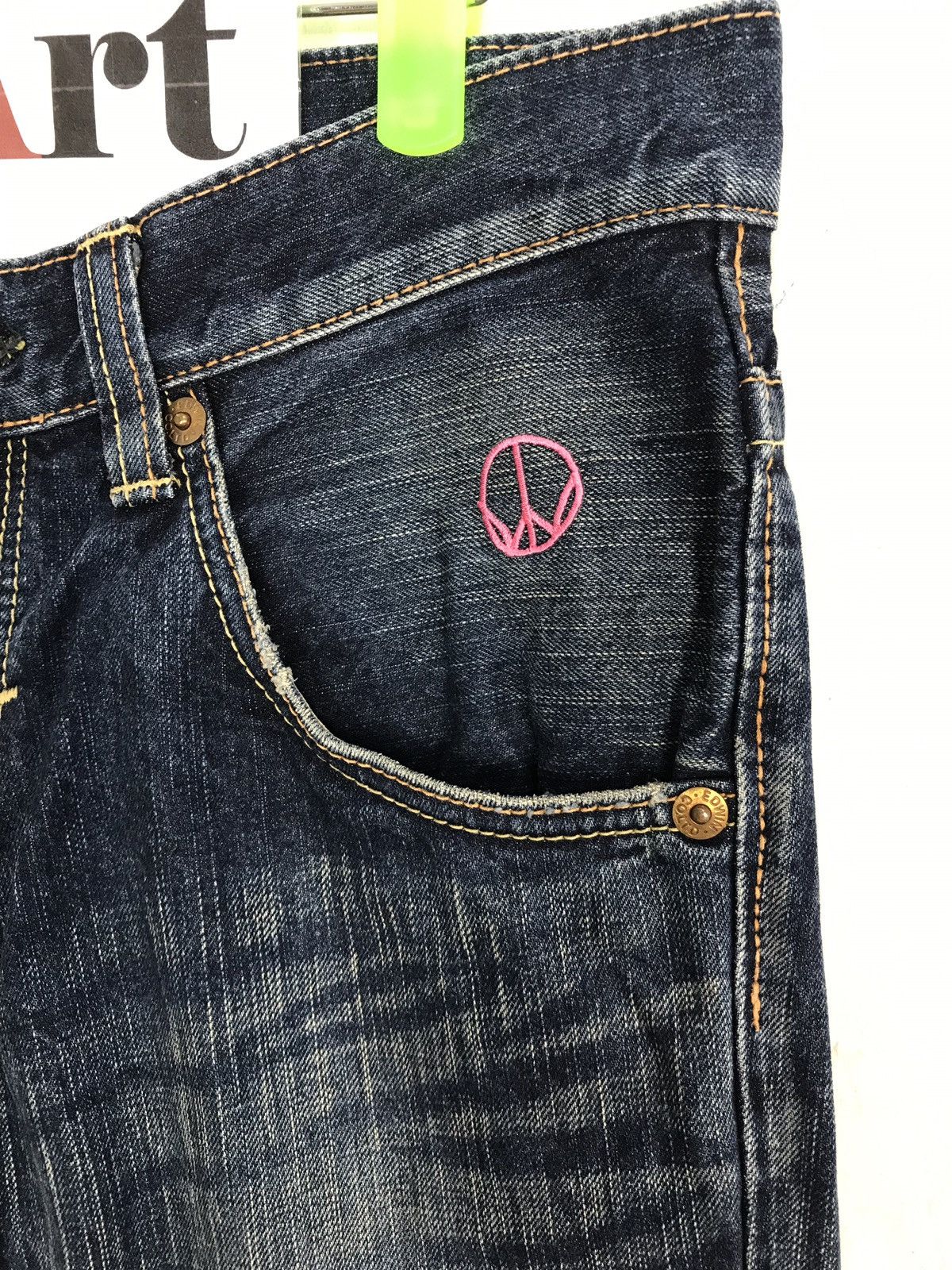 Edwin × Japanese Brand × Vintage Vintage Edwin W-Inds Indigo Denim Jeans Size US 31 - 4 Thumbnail