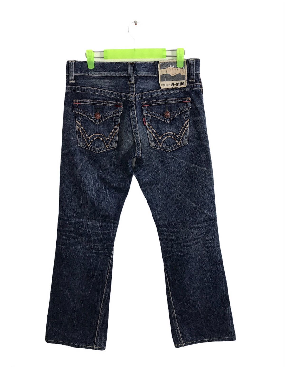 Edwin × Japanese Brand × Vintage Vintage Edwin W-Inds Indigo Denim Jeans Size US 31 - 2 Thumbnail