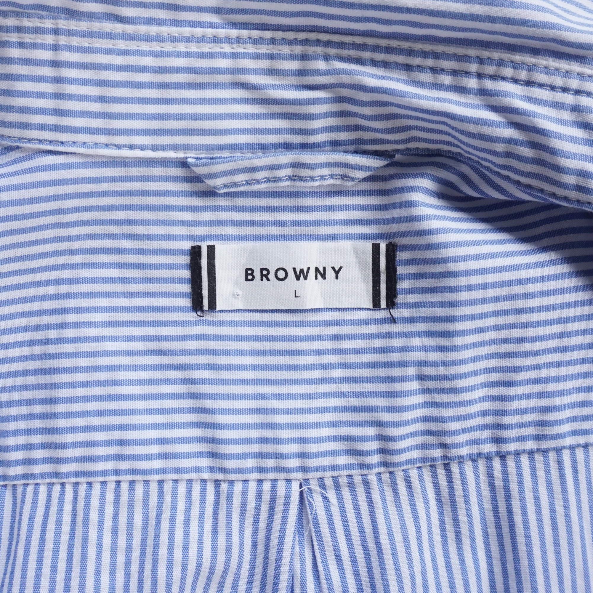 Japanese Brand BROWNY Typography - Going Awareness - Short Sleeves Shirt Size US L / EU 52-54 / 3 - 7 Thumbnail