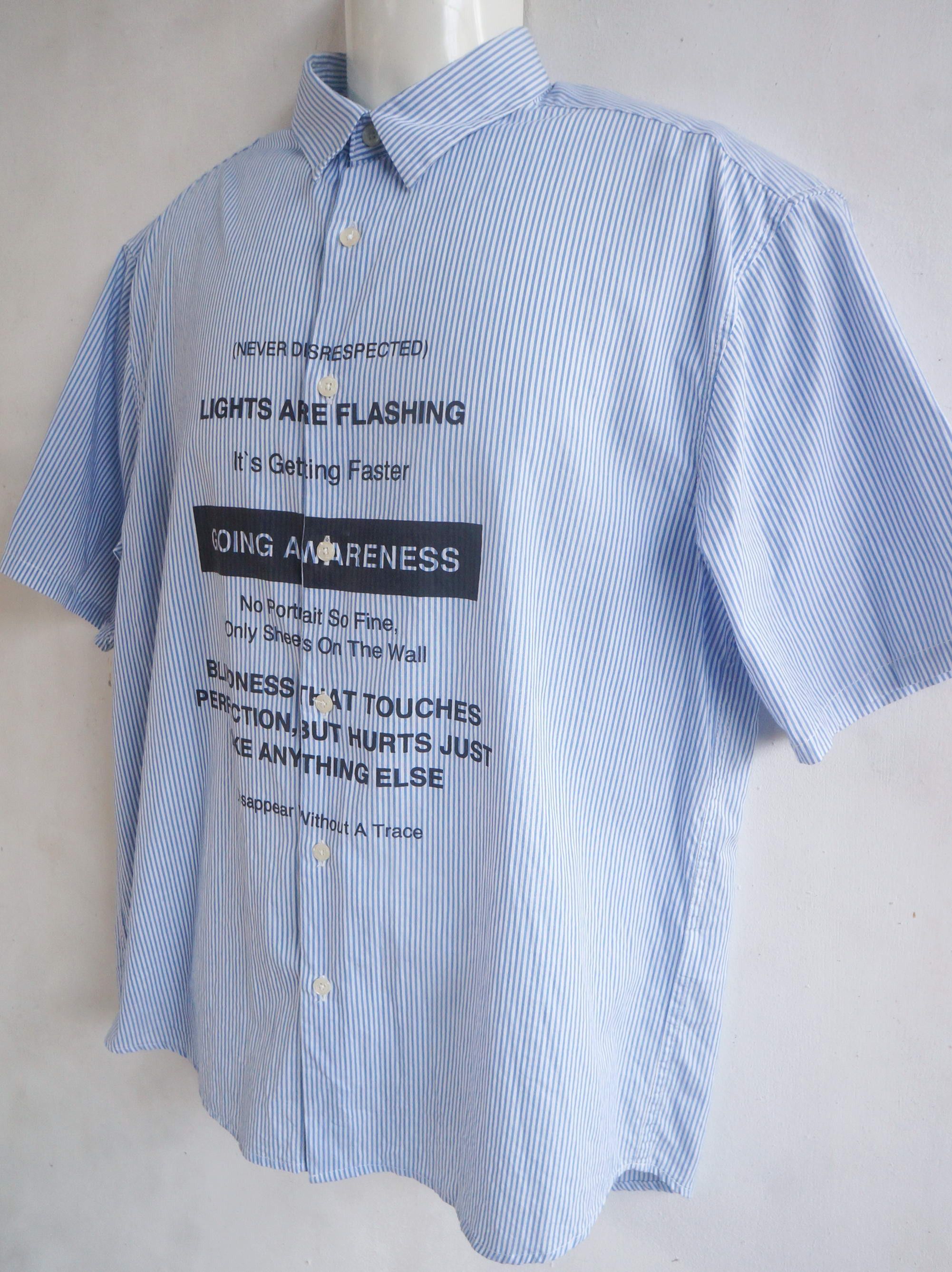 Japanese Brand BROWNY Typography - Going Awareness - Short Sleeves Shirt Size US L / EU 52-54 / 3 - 12 Thumbnail