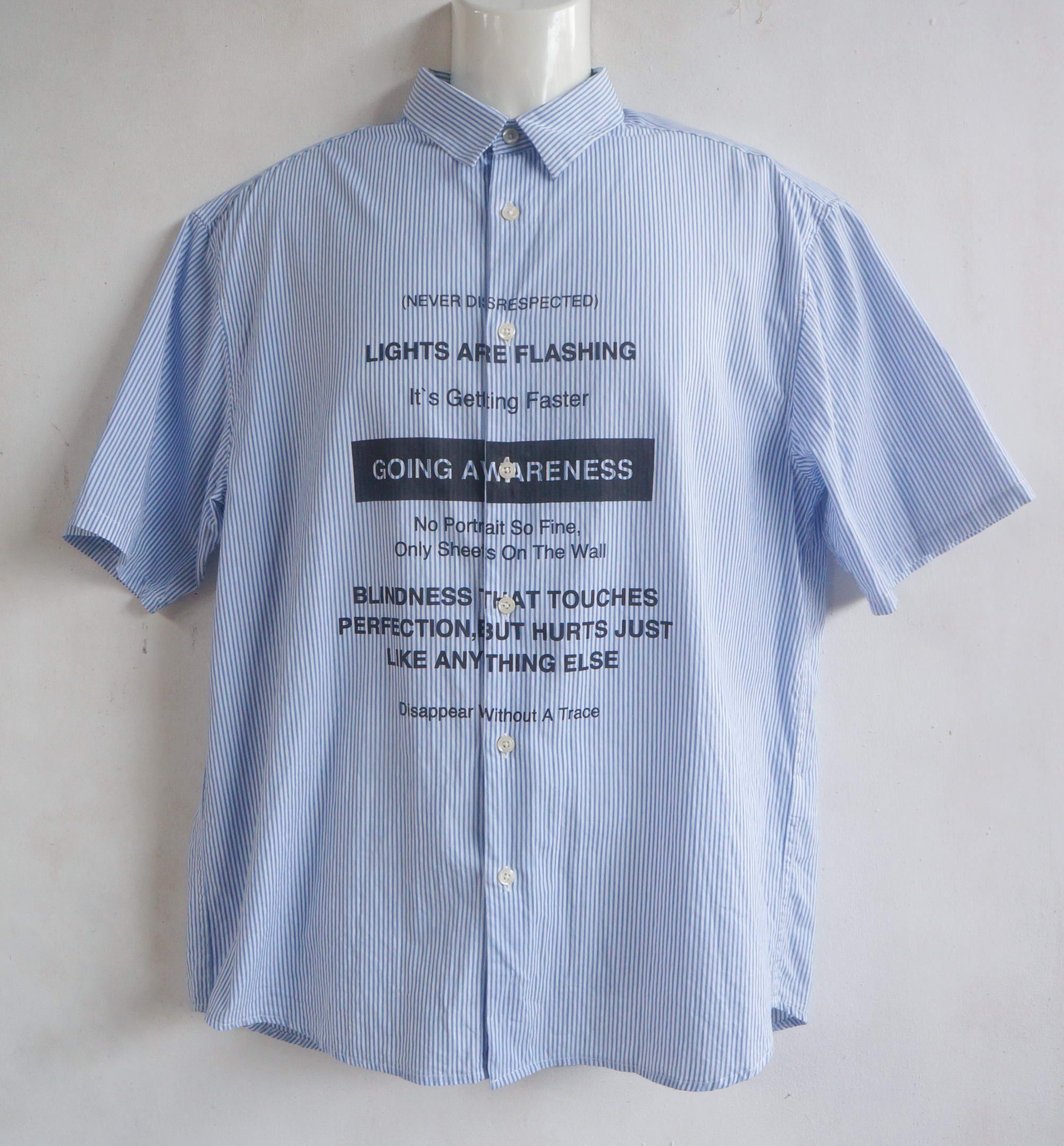 Japanese Brand BROWNY Typography - Going Awareness - Short Sleeves Shirt Size US L / EU 52-54 / 3 - 2 Thumbnail
