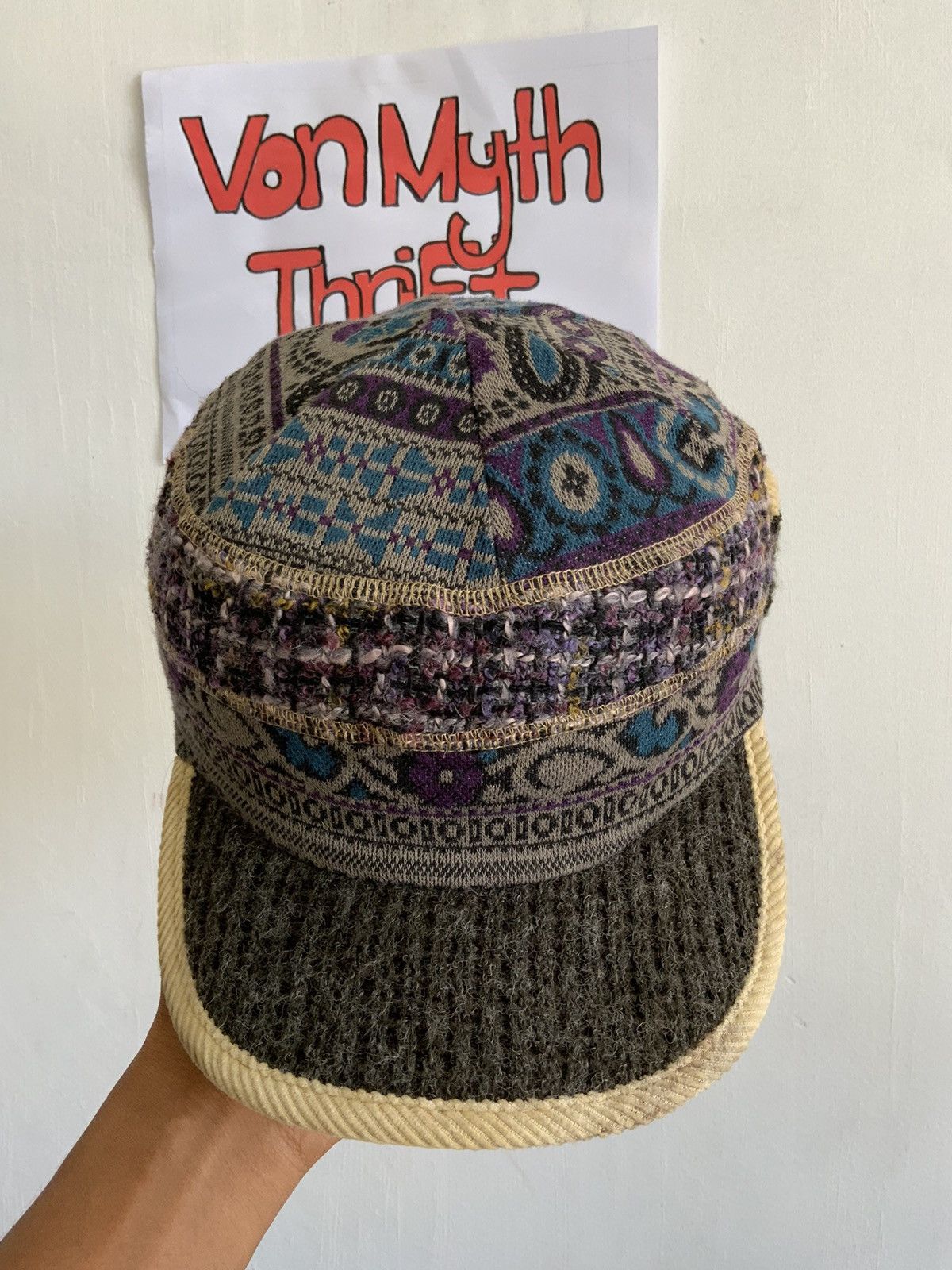 Japanese Brand Navajo Native Wool Avant Garde winter session by Grace Hat Size ONE SIZE - 6 Thumbnail