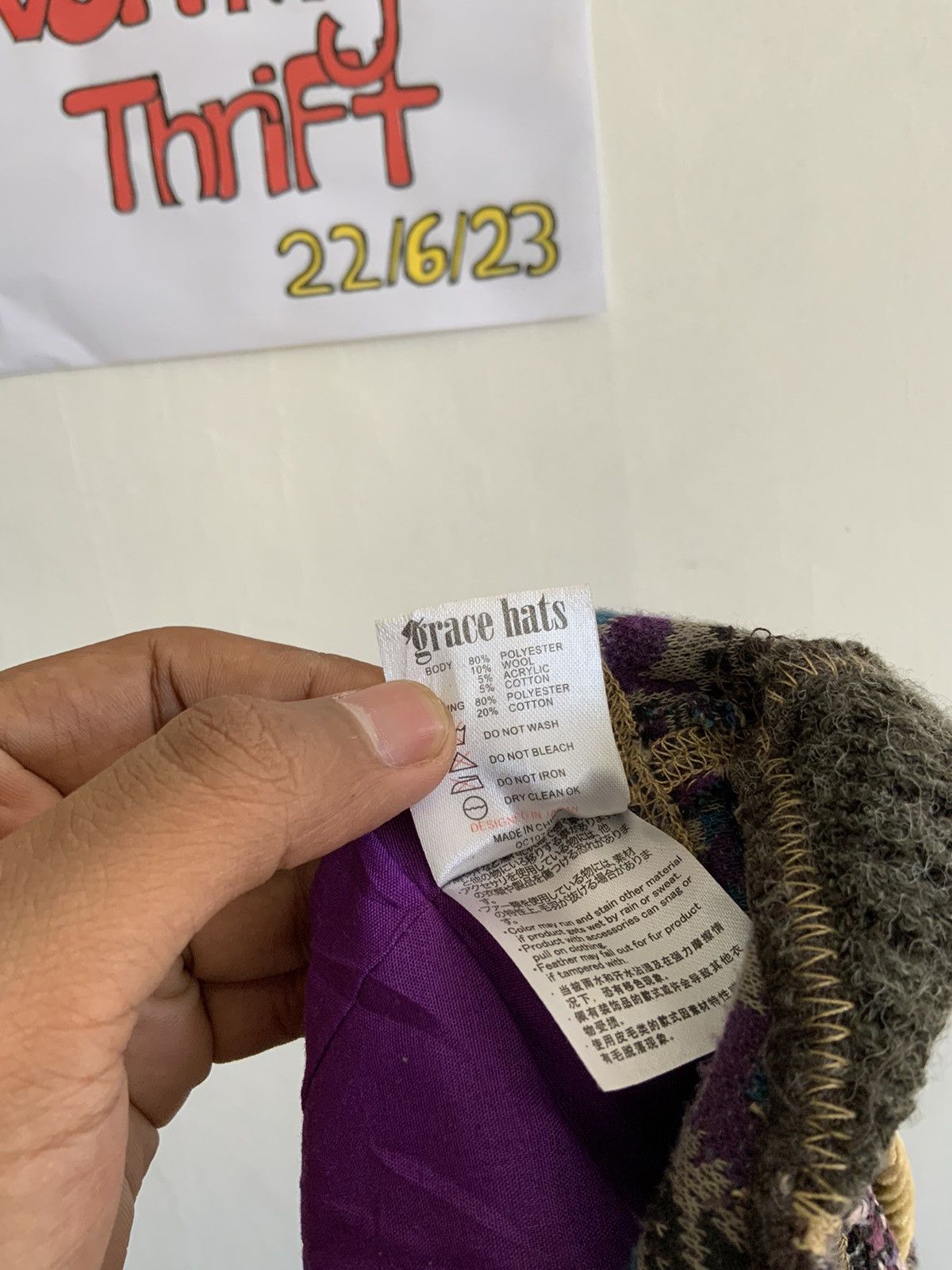 Japanese Brand Navajo Native Wool Avant Garde winter session by Grace Hat Size ONE SIZE - 14 Thumbnail