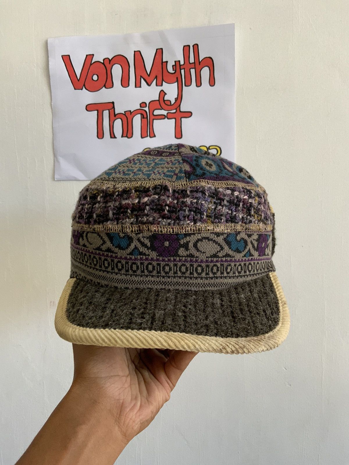 Japanese Brand Navajo Native Wool Avant Garde winter session by Grace Hat Size ONE SIZE - 5 Thumbnail