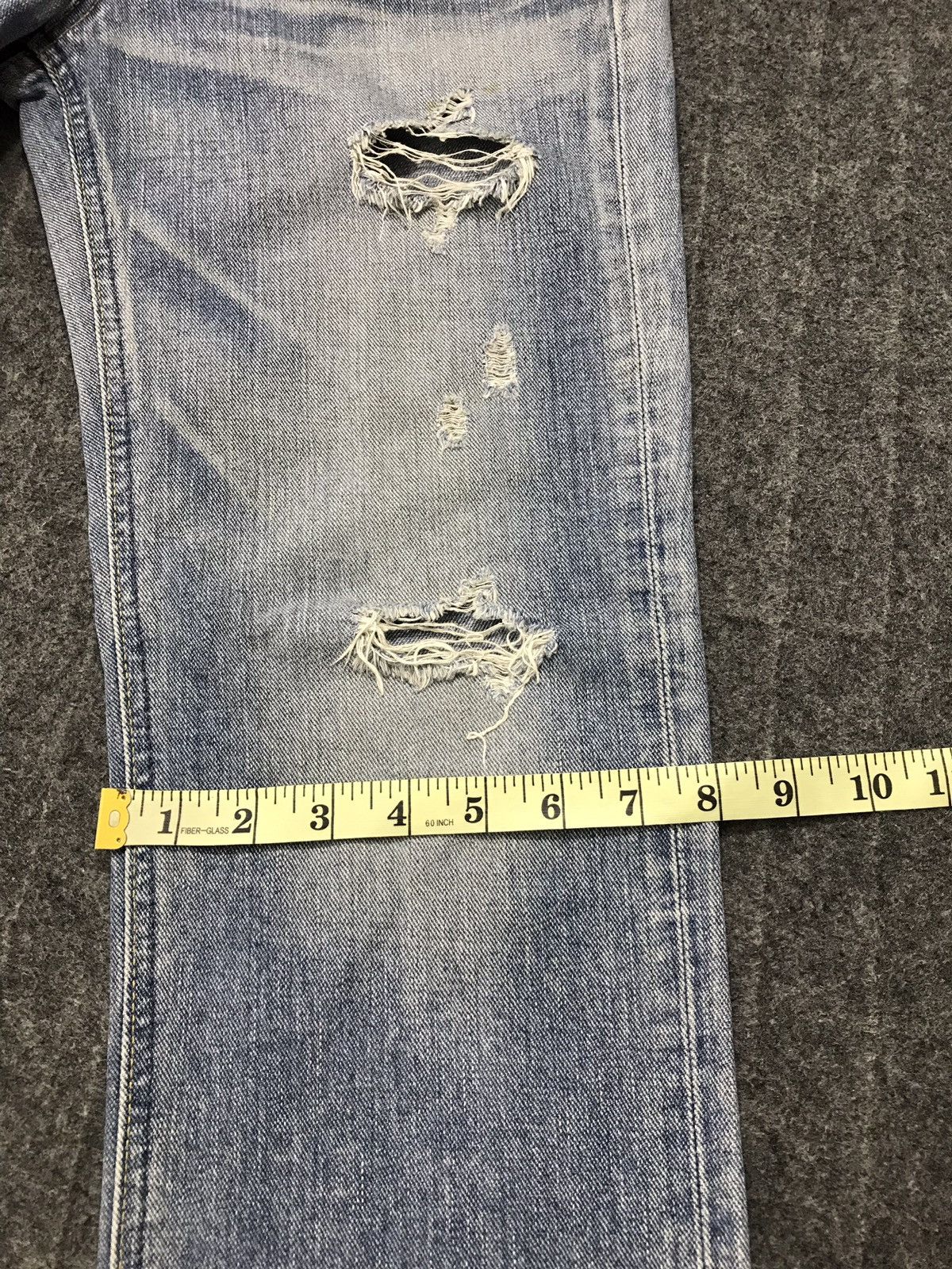 Japanese Brand Vintage Lee collad X-Girl Distressed Denim Jeans Style Size US 31 - 22 Thumbnail