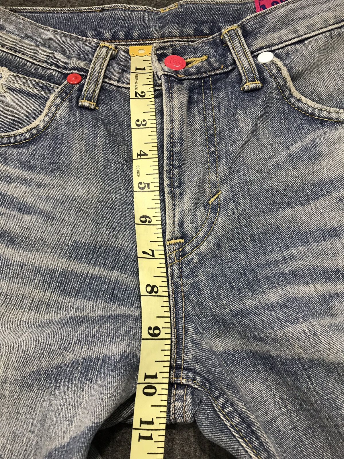 Japanese Brand Vintage Lee collad X-Girl Distressed Denim Jeans Style Size US 31 - 20 Thumbnail