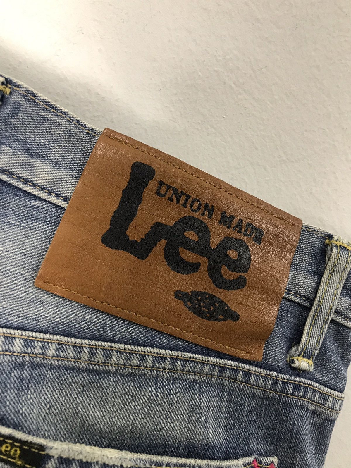 Japanese Brand Vintage Lee collad X-Girl Distressed Denim Jeans Style Size US 31 - 15 Thumbnail