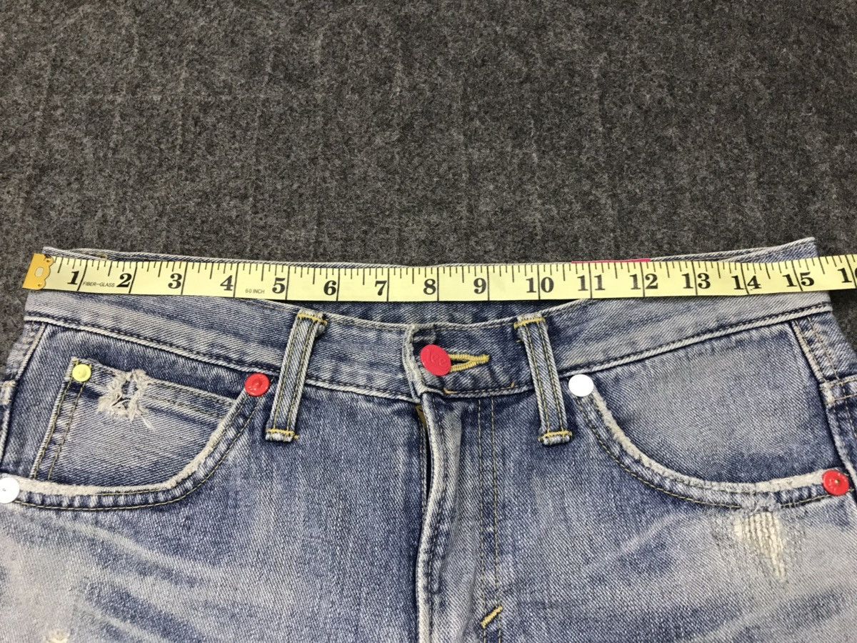 Japanese Brand Vintage Lee collad X-Girl Distressed Denim Jeans Style Size US 31 - 19 Thumbnail