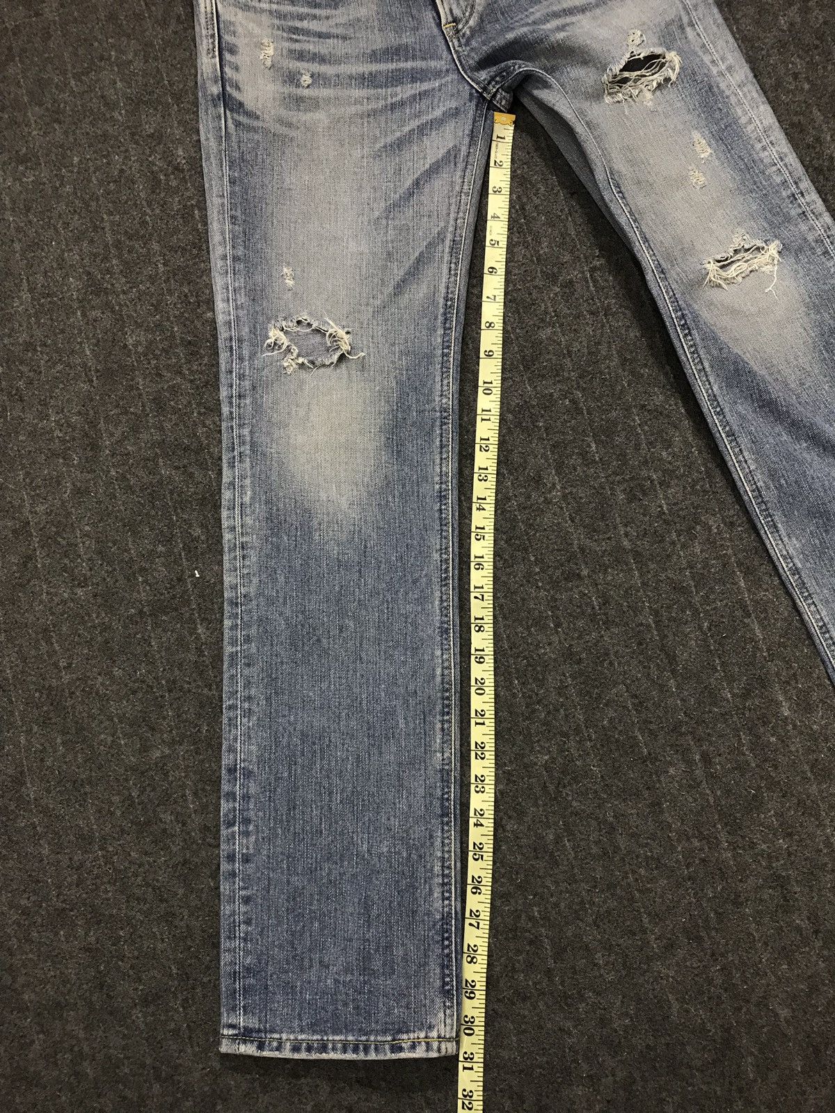 Japanese Brand Vintage Lee collad X-Girl Distressed Denim Jeans Style Size US 31 - 24 Thumbnail