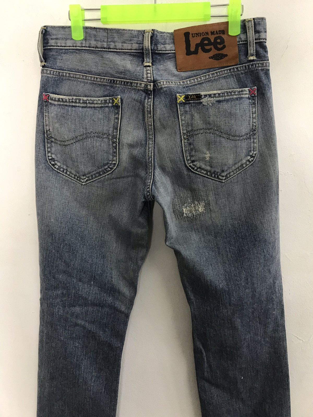 Japanese Brand Vintage Lee collad X-Girl Distressed Denim Jeans Style Size US 31 - 11 Thumbnail