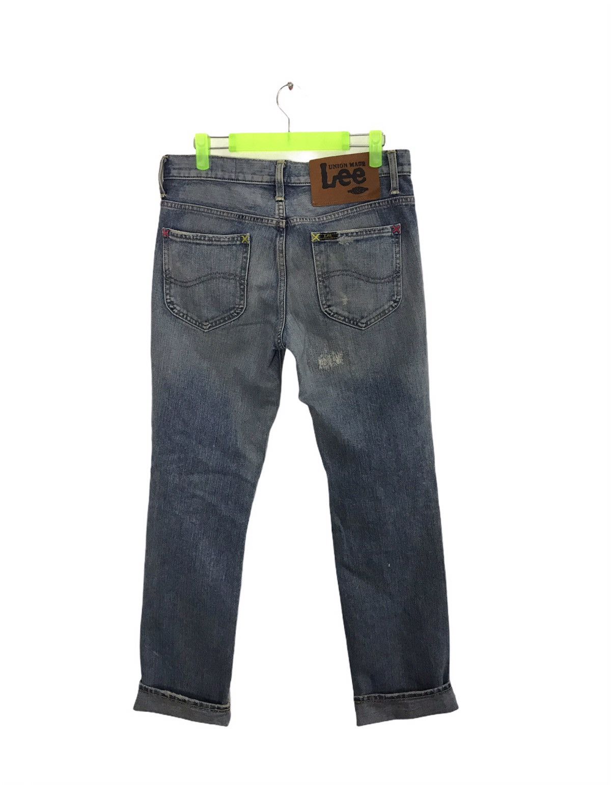 Japanese Brand Vintage Lee collad X-Girl Distressed Denim Jeans Style Size US 31 - 2 Thumbnail