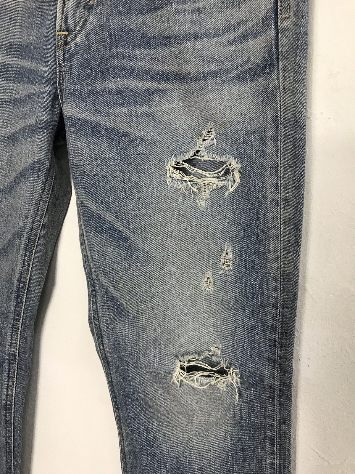 Japanese Brand Vintage Lee collad X-Girl Distressed Denim Jeans Style Size US 31 - 4 Thumbnail