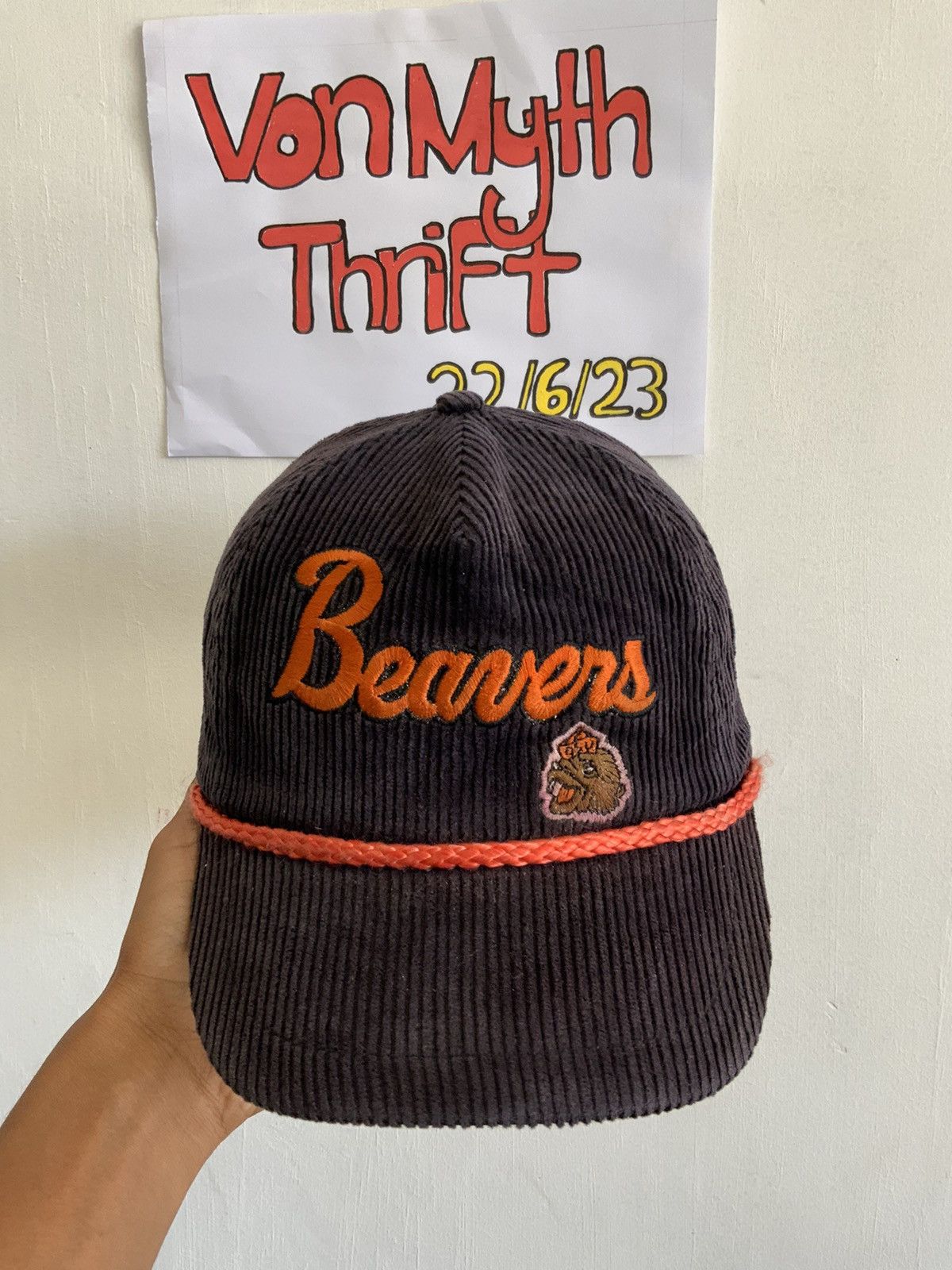 Vintage Vintage Beavers Corduroi Snapback Hat Size ONE SIZE - 1 Thumbnail