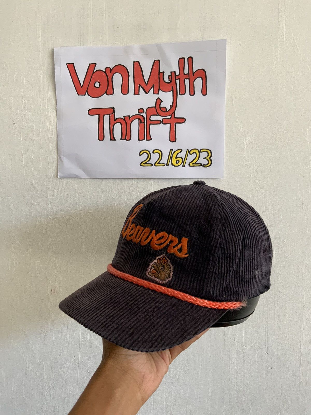 Vintage Vintage Beavers Corduroi Snapback Hat Size ONE SIZE - 2 Thumbnail