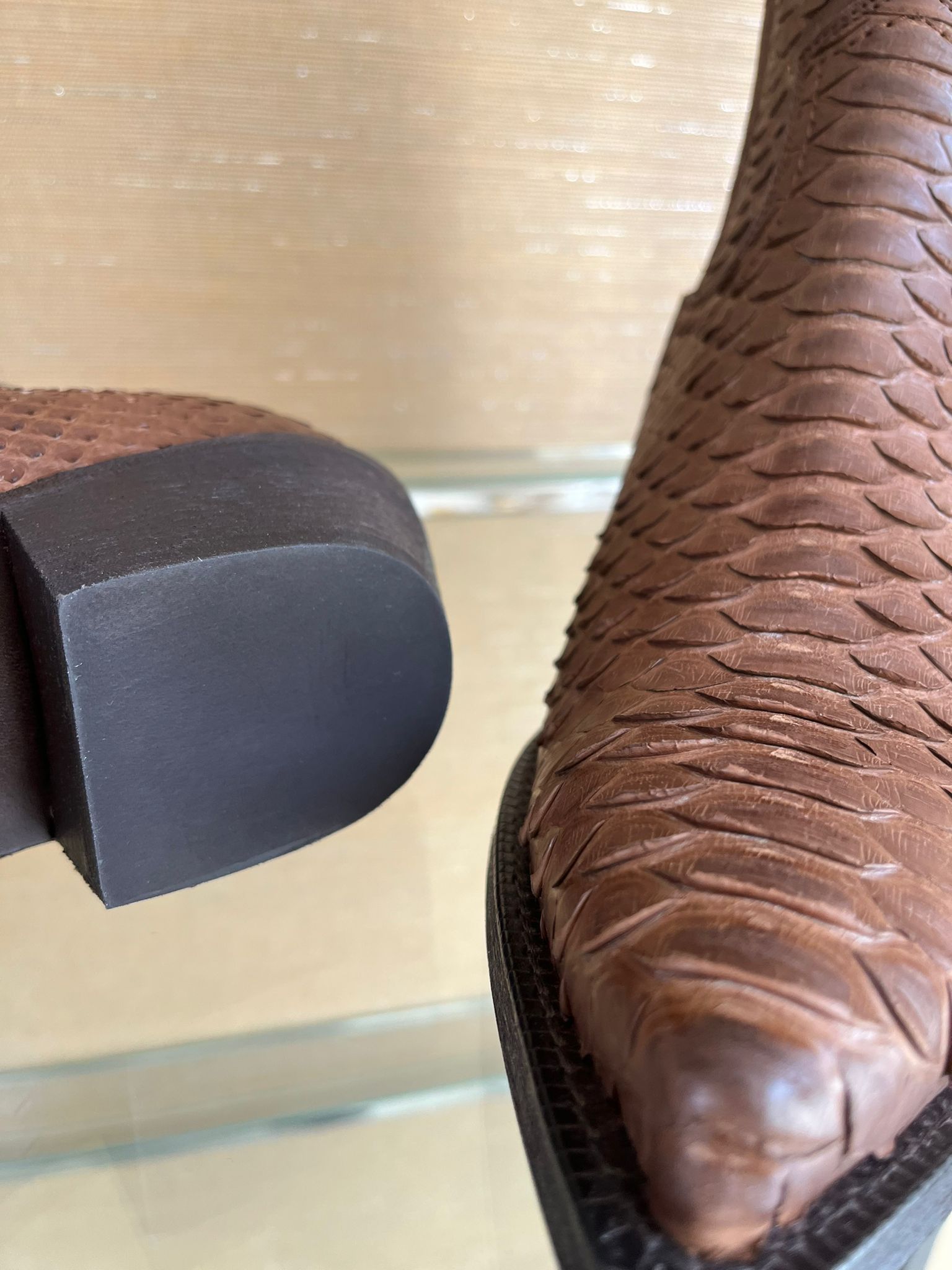 Saint Laurent Paris o1rshd1 Lukas Python Boots in Brown Size US 10 / EU 43 - 15 Thumbnail