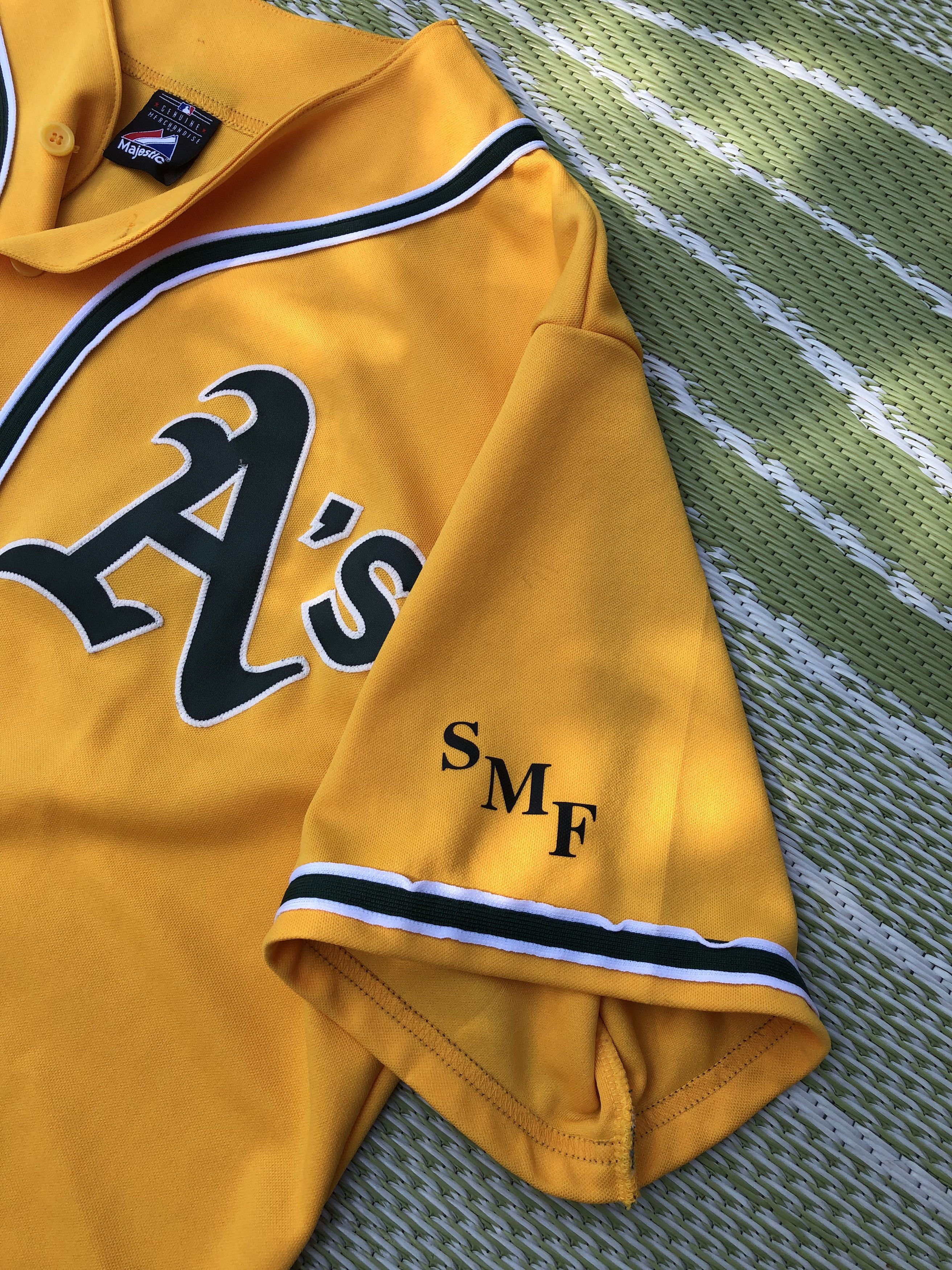 MLB × Majestic Oakland Athletics A's Authentic Majestic Yellow Jersey #47 Size US XL / EU 56 / 4 - 2 Thumbnail