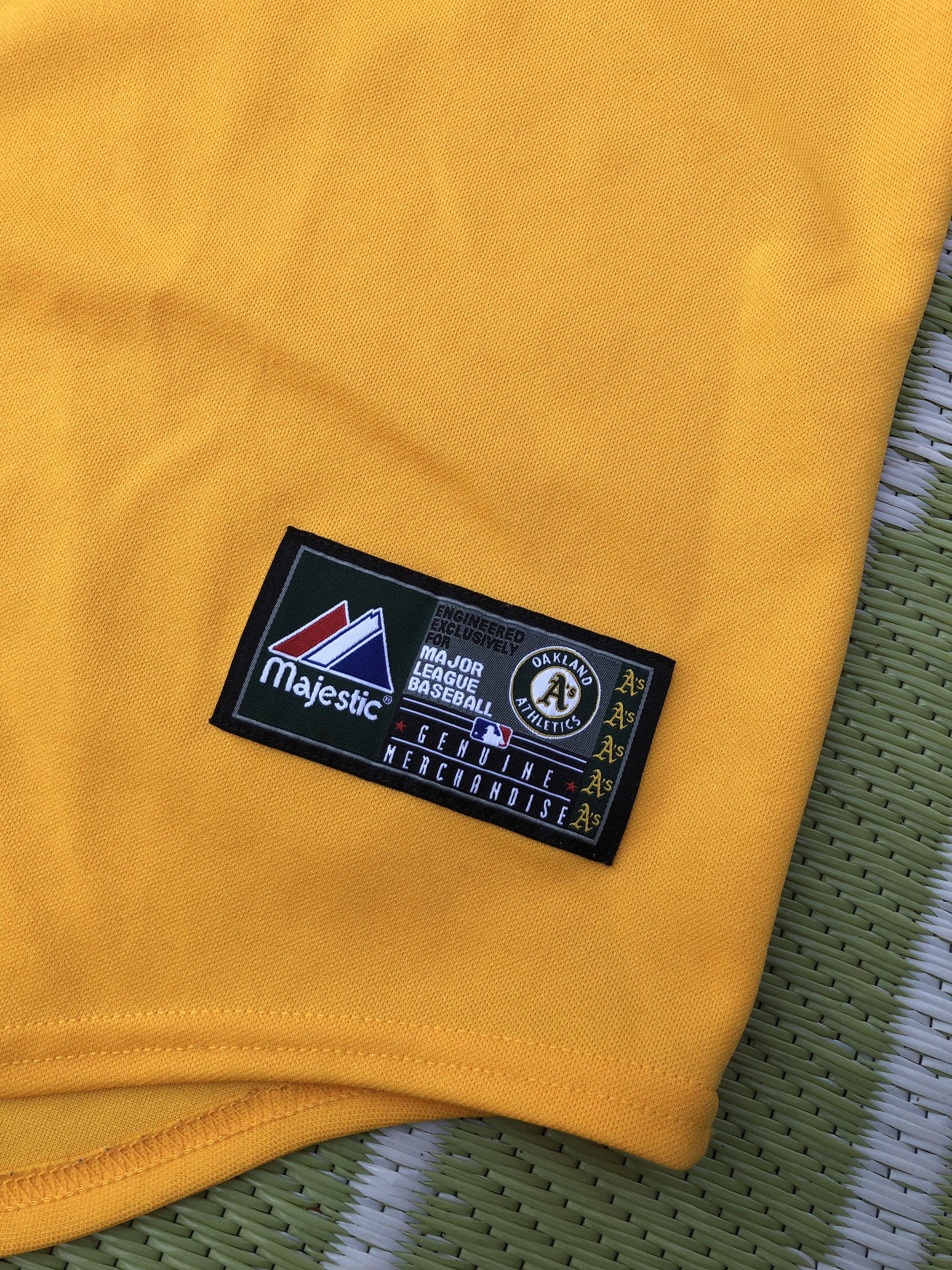 MLB × Majestic Oakland Athletics A's Authentic Majestic Yellow Jersey #47 Size US XL / EU 56 / 4 - 5 Thumbnail