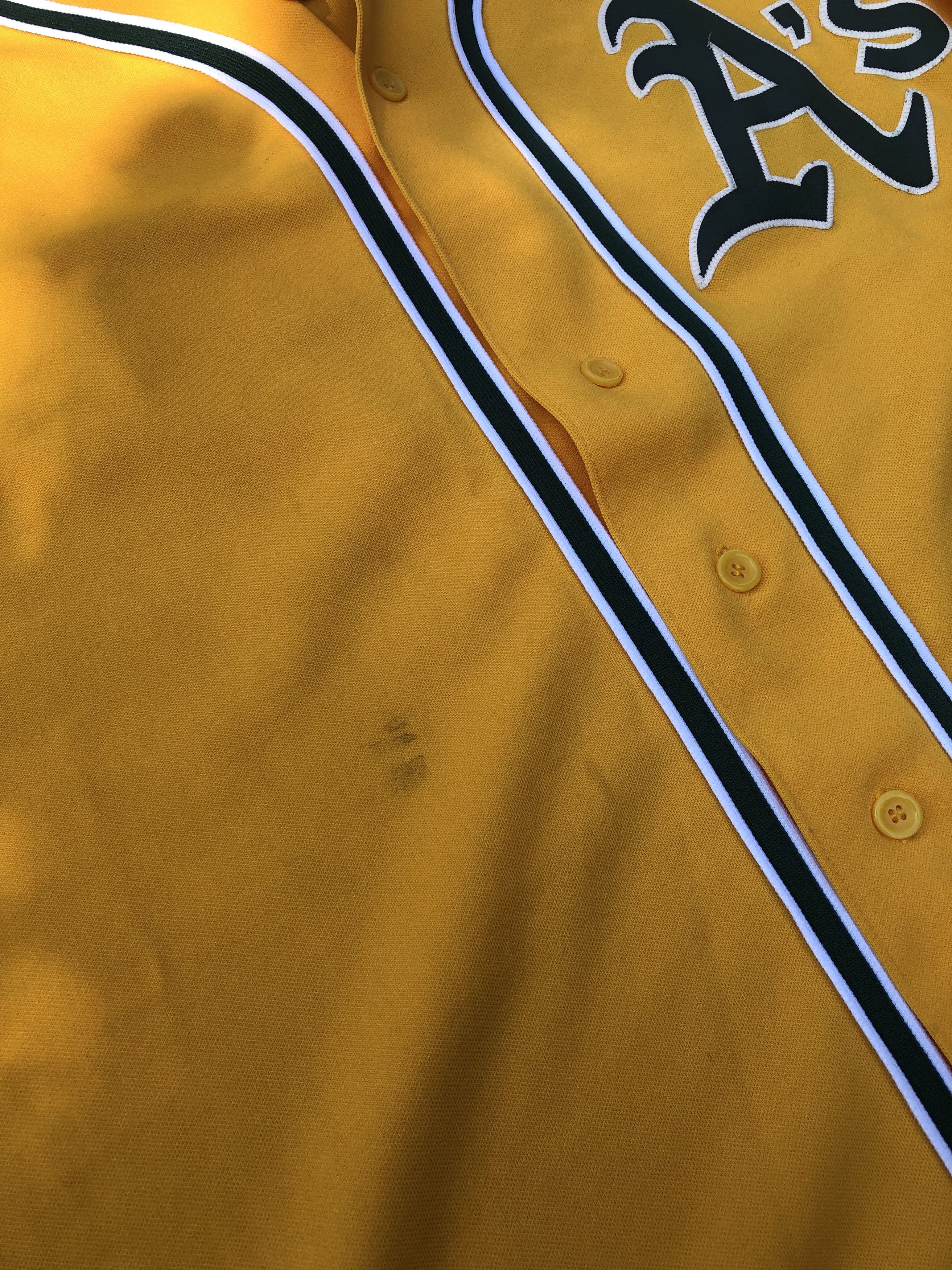MLB × Majestic Oakland Athletics A's Authentic Majestic Yellow Jersey #47 Size US XL / EU 56 / 4 - 8 Thumbnail