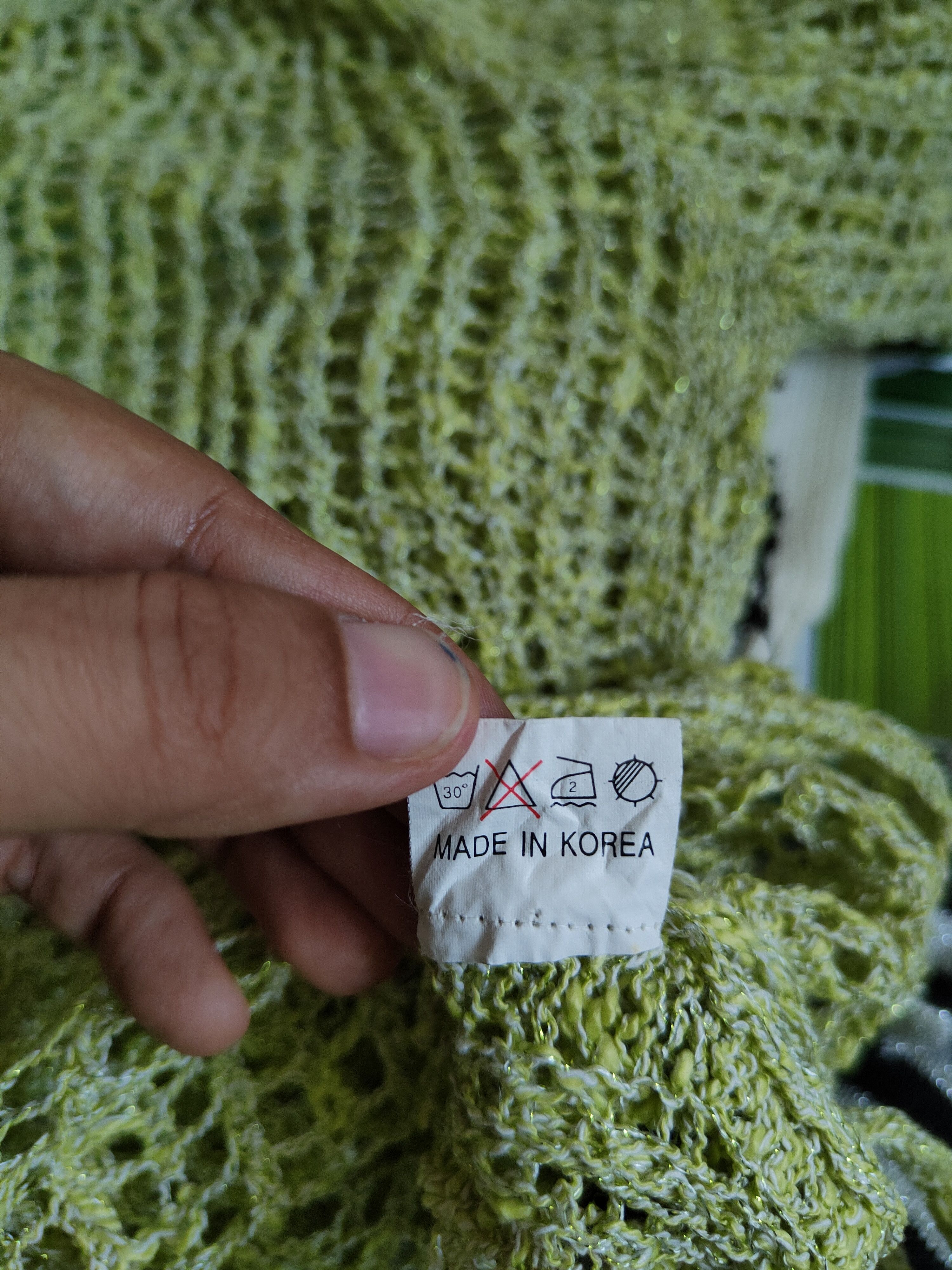 Japanese Brand Japan Green Apple Crochet Meshnet Knitwear Sweatshirt #S973 Size S / US 4 / IT 40 - 10 Thumbnail