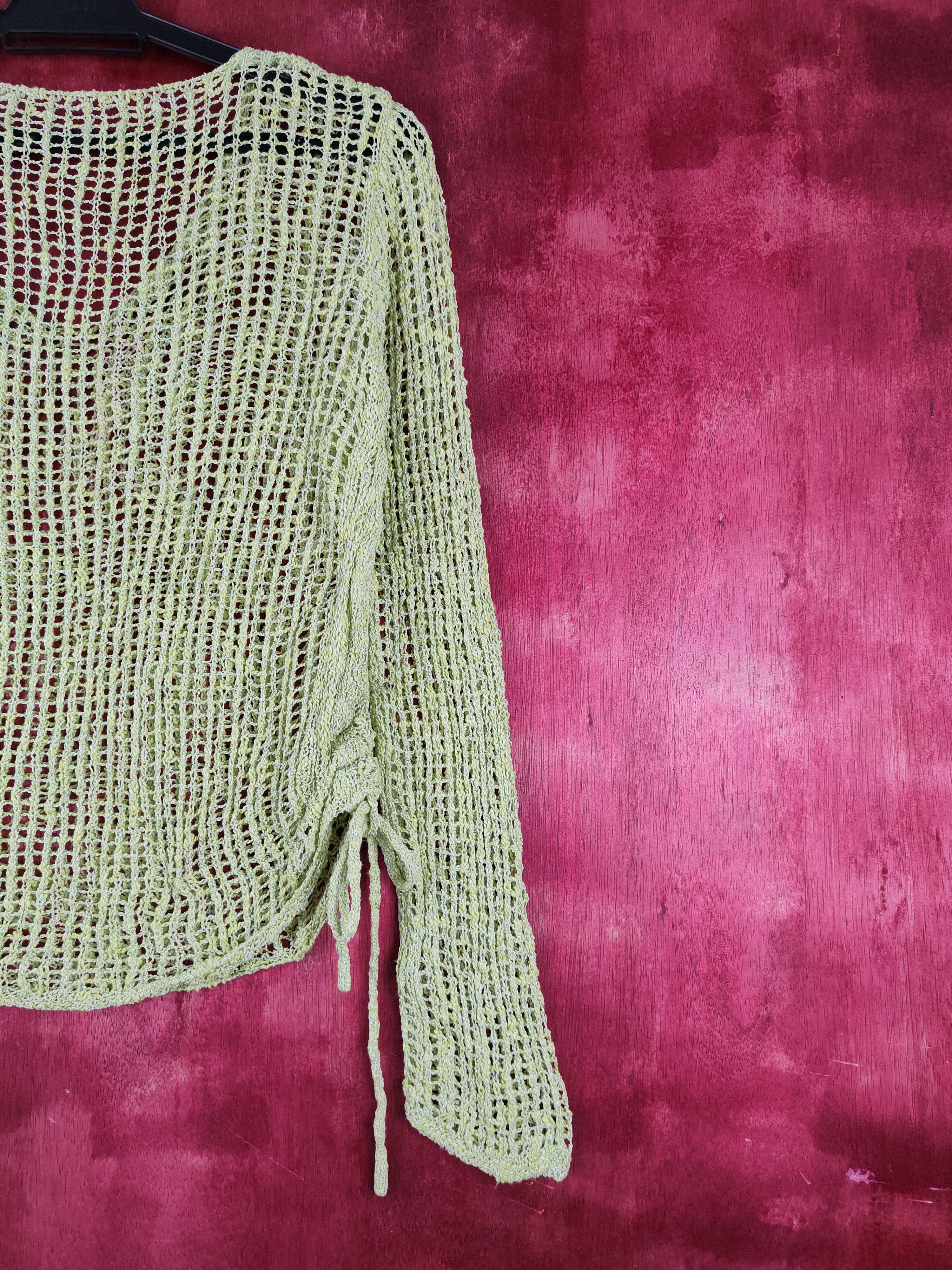 Japanese Brand Japan Green Apple Crochet Meshnet Knitwear Sweatshirt #S973 Size S / US 4 / IT 40 - 9 Thumbnail