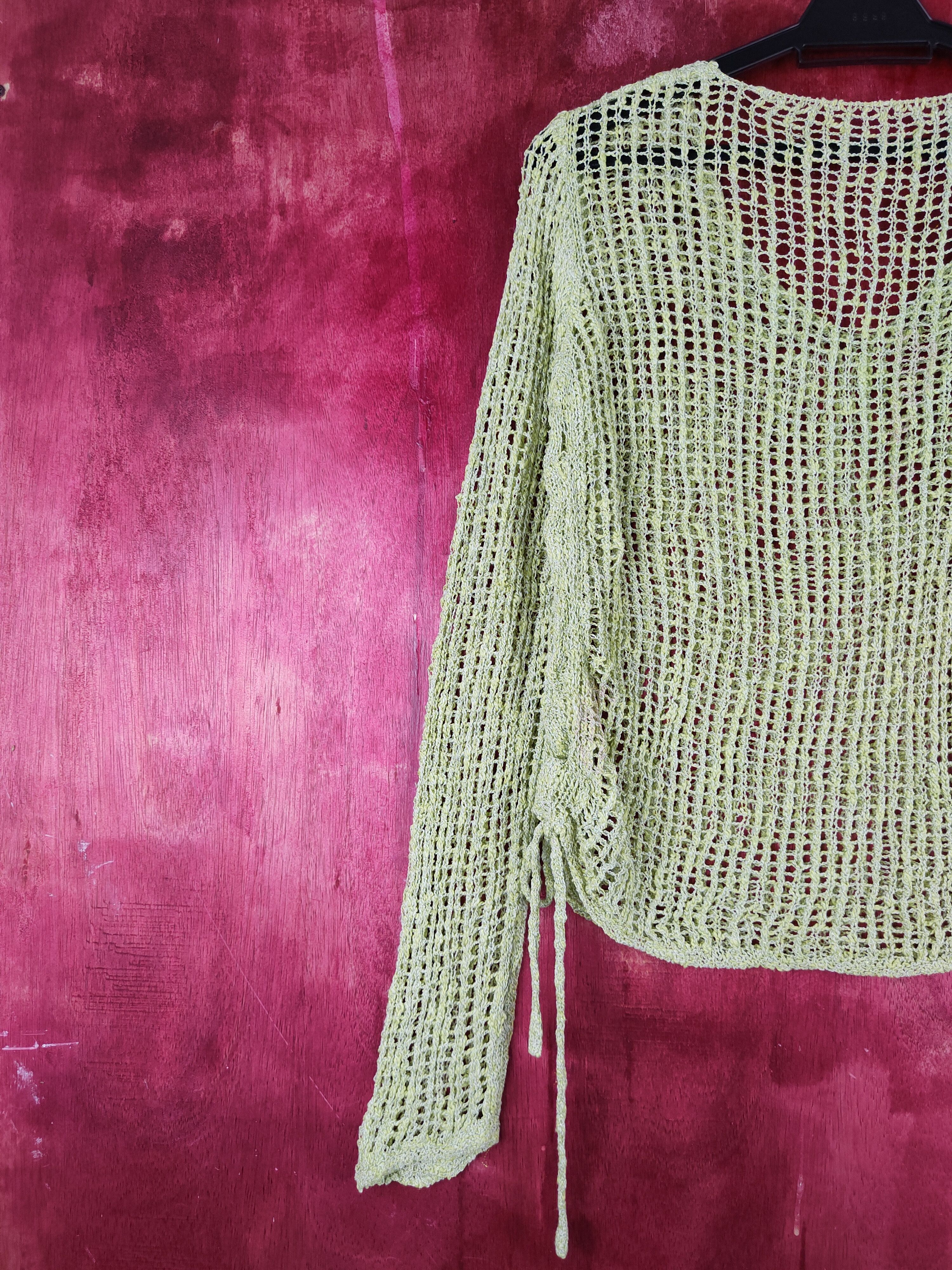 Japanese Brand Japan Green Apple Crochet Meshnet Knitwear Sweatshirt #S973 Size S / US 4 / IT 40 - 8 Thumbnail