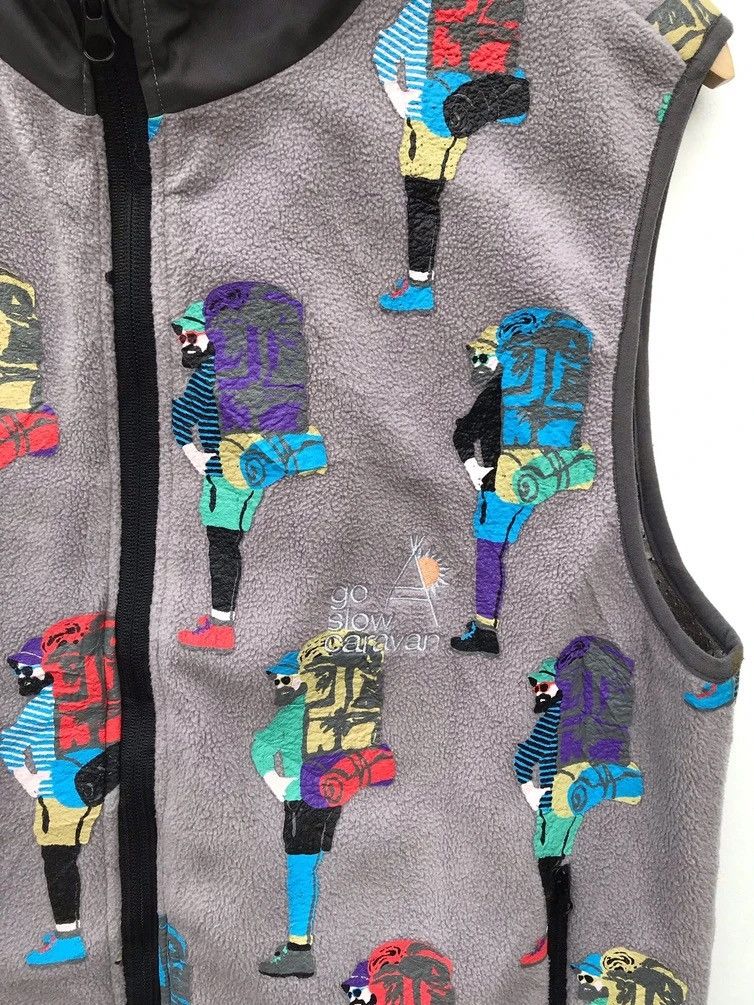 go slow caravan Go Slow Caravan Overprinted Hiking Vest Size US S / EU 44-46 / 1 - 3 Thumbnail