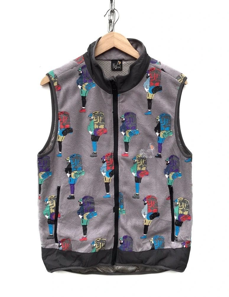 go slow caravan Go Slow Caravan Overprinted Hiking Vest Size US S / EU 44-46 / 1 - 1 Thumbnail