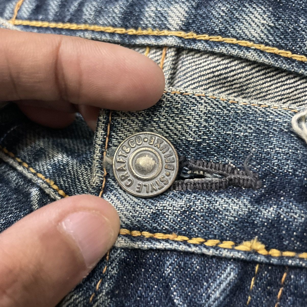 Evisu Vintage 80’s Evis Denim Patchwork Jeans Size US 30 / EU 46 - 10 Thumbnail