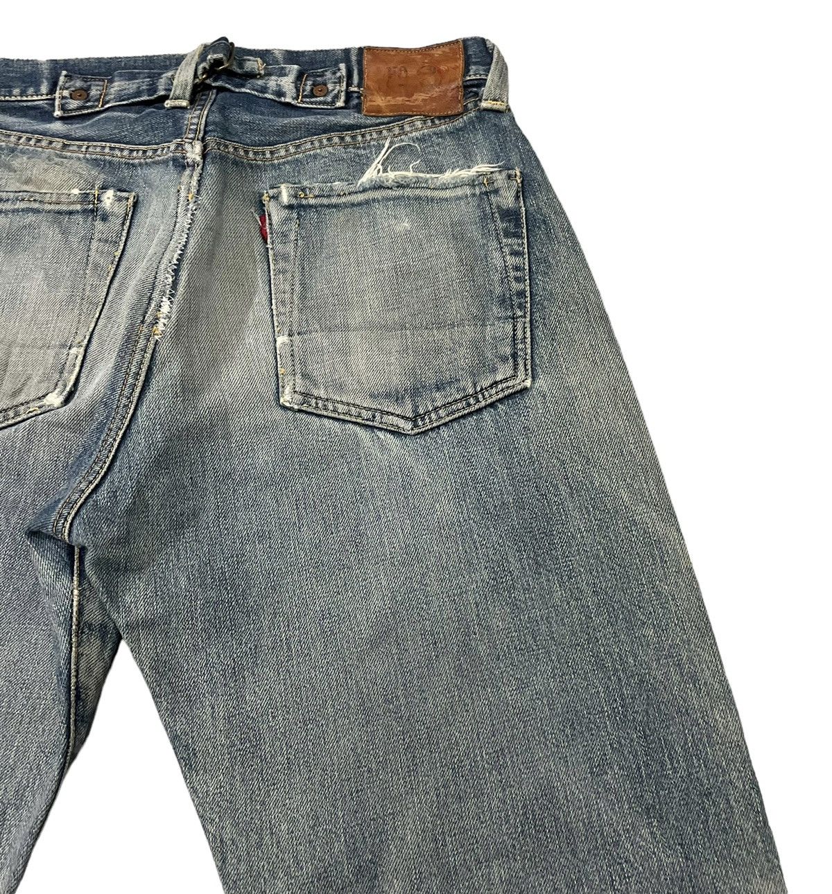 Evisu Vintage 80’s Evis Denim Patchwork Jeans Size US 30 / EU 46 - 13 Thumbnail