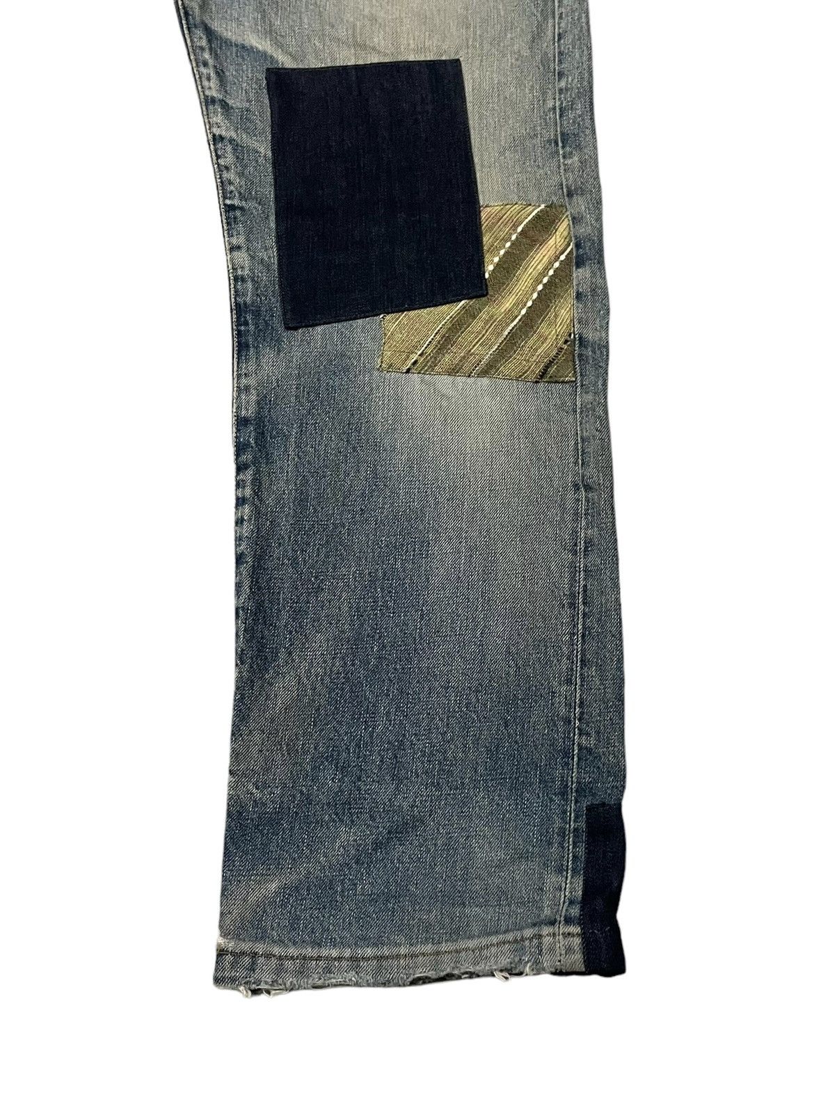 Evisu Vintage 80’s Evis Denim Patchwork Jeans Size US 30 / EU 46 - 4 Thumbnail